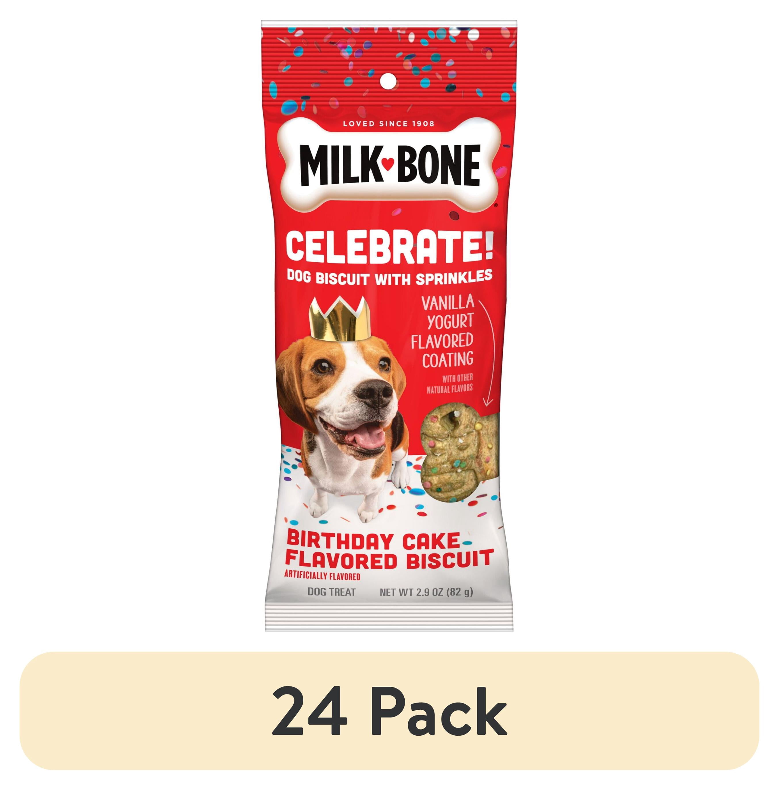 (24 pack) Milk Bone Extra Large Dipped CELEBRATE! Dog Biscuit, 2.9 oz Pouch