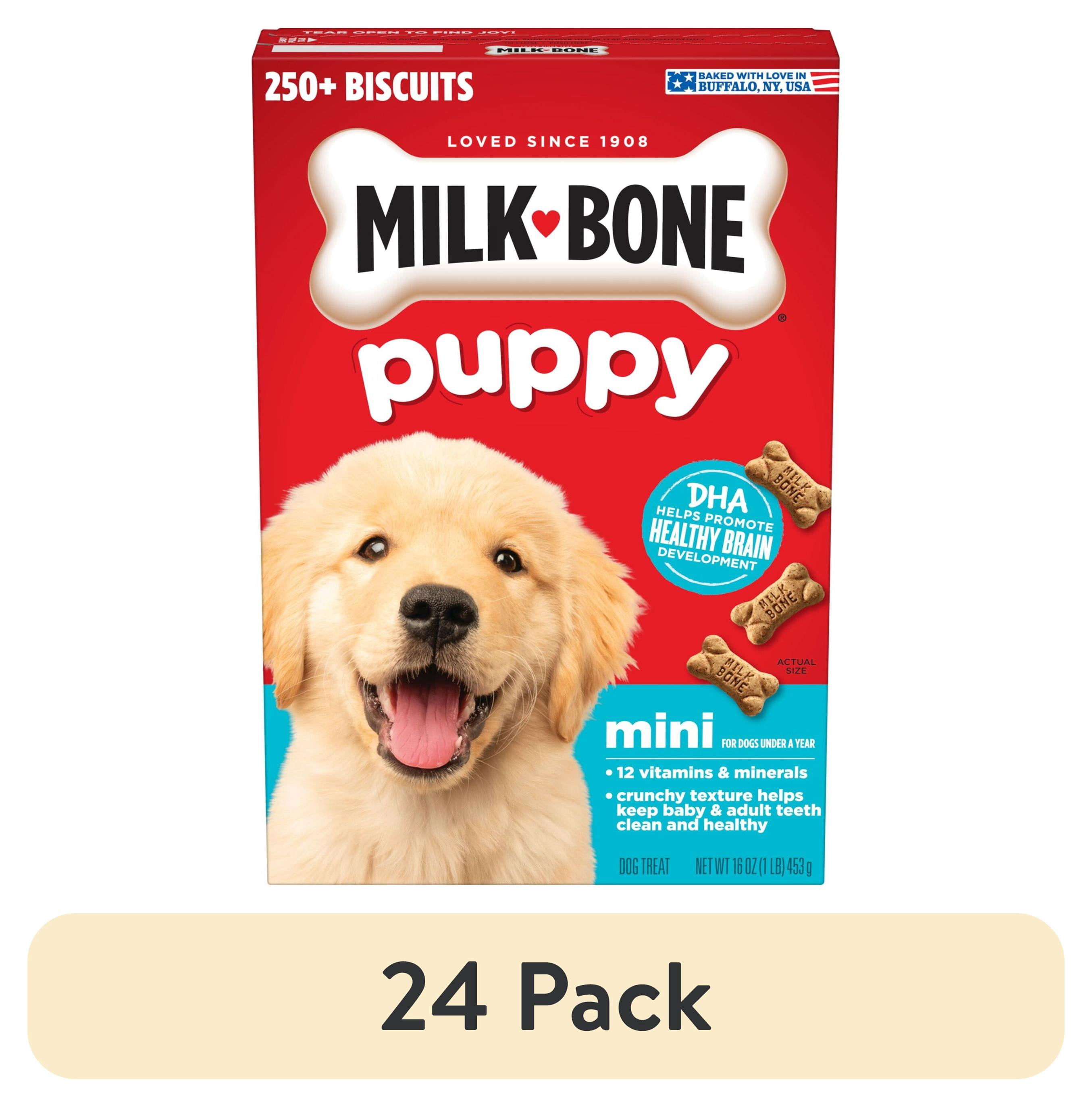 (24 pack) Milk Bone Puppy Original Biscuits, Dog Treats for Puppies, 16 oz Box