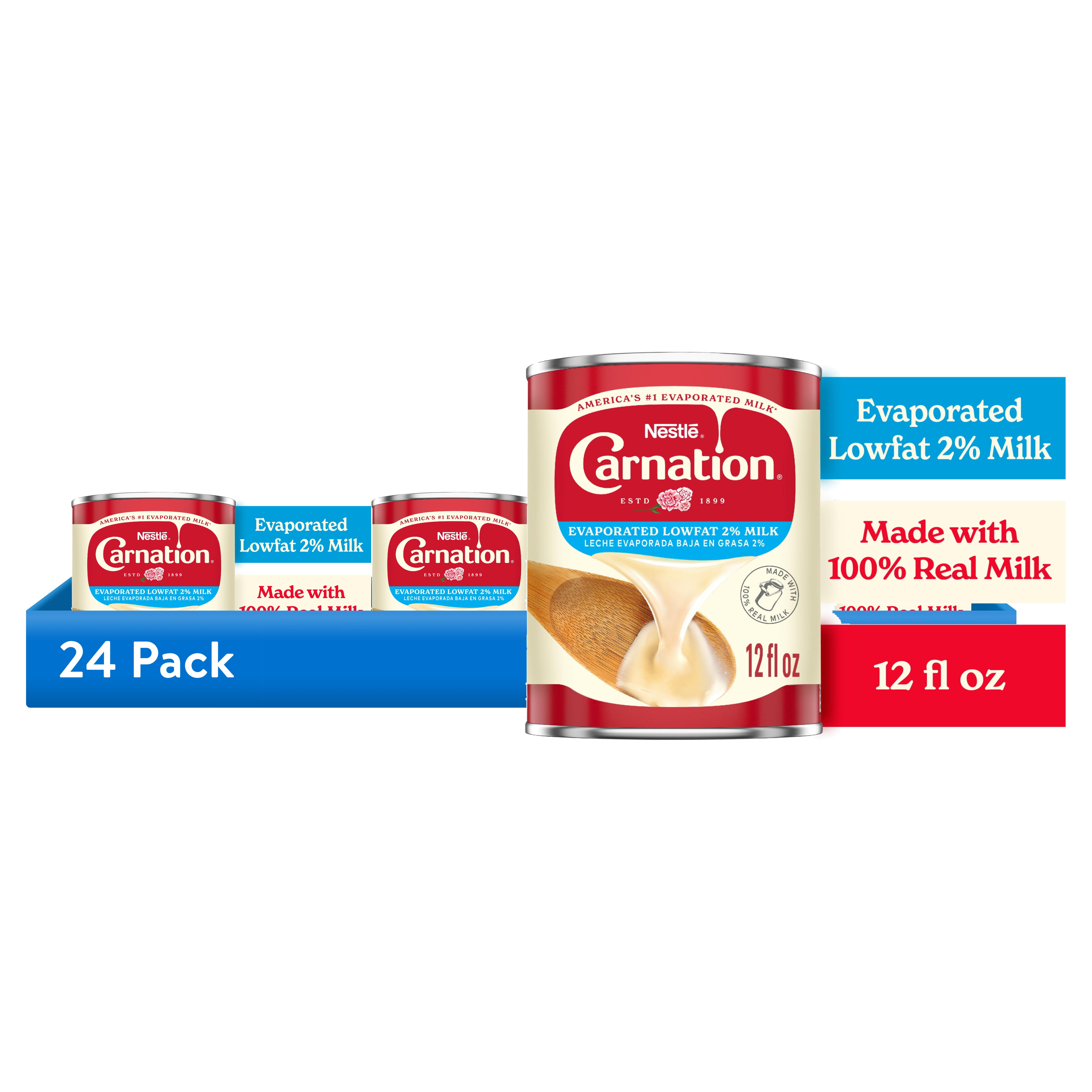 (24 pack) Nestle Carnation Vitamin D Added Evaporated Milk for Fall Baking, 12 fl. oz. Can