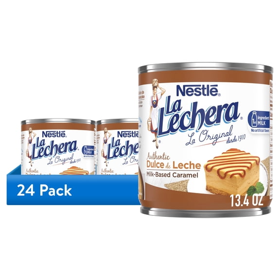 (24 pack) Nestle La Lechera Dulce de Leche Milk Based Liquid Caramel Sauce, 13.4 oz Can