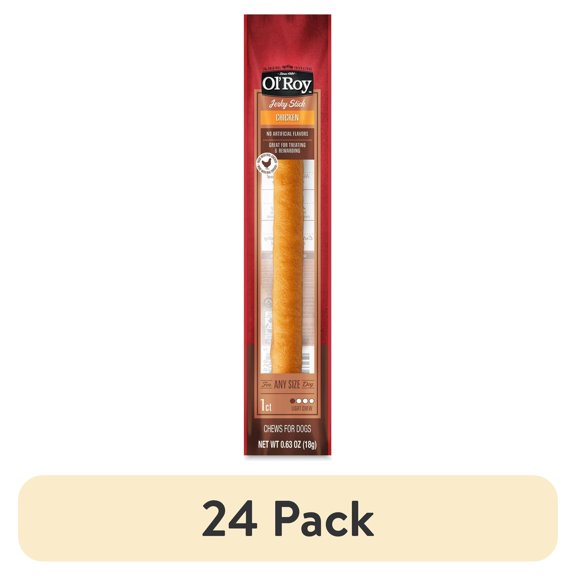 (24 pack) Ol' Roy Chicken Stick, 0.63 oz, Dry Training Treats for Any Size Dogs, 1 Count