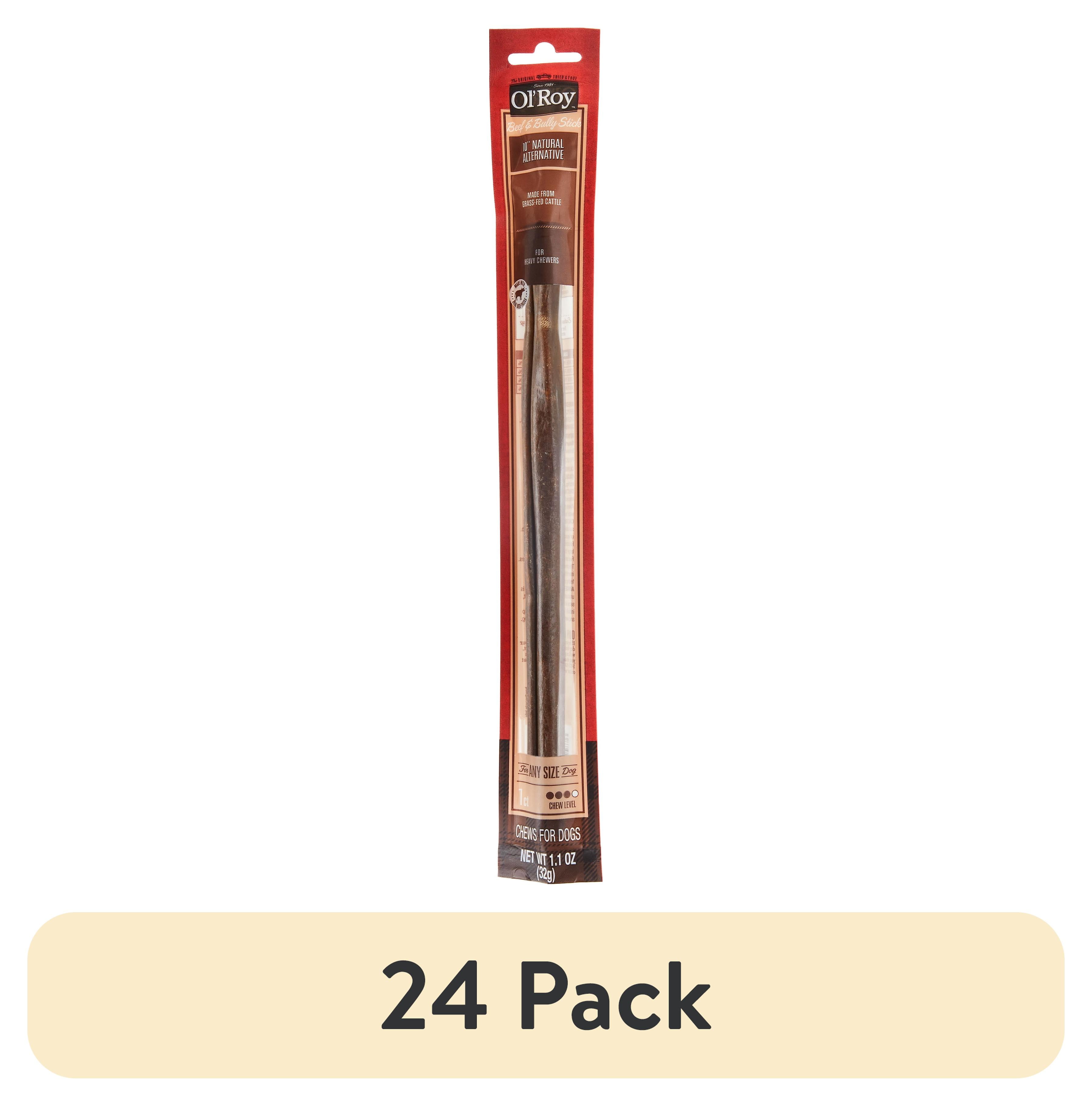 (24 pack) Ol' Roy Beef and Bully Stick, 10" Natural Alternative