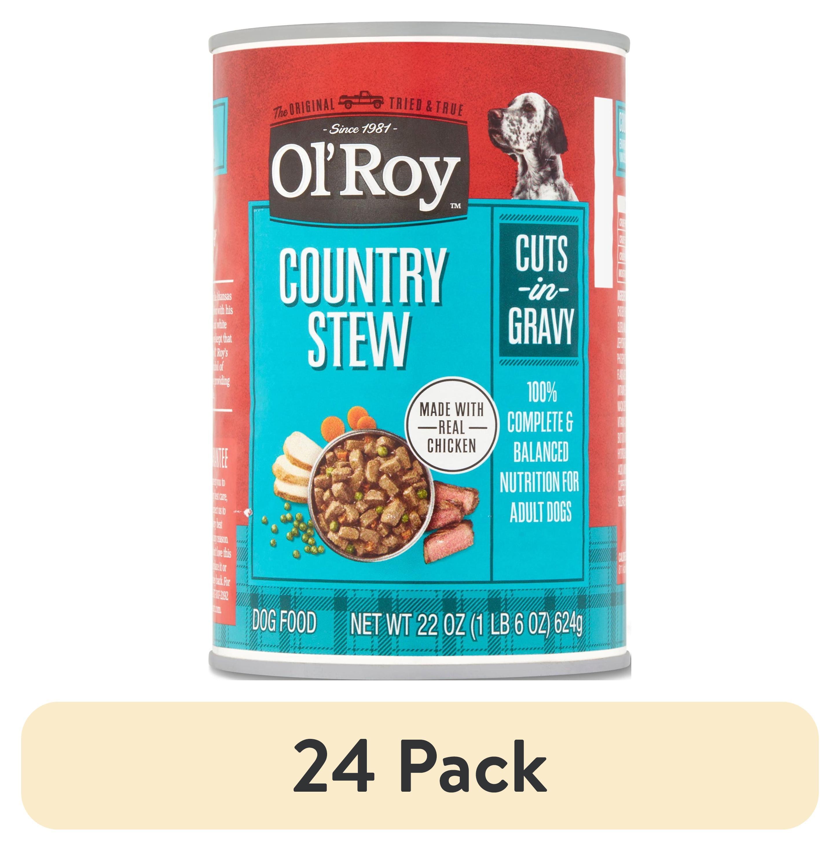 (24 pack) Ol' Roy Country Stew Cuts in Gravy Wet Dog Food, 22 oz