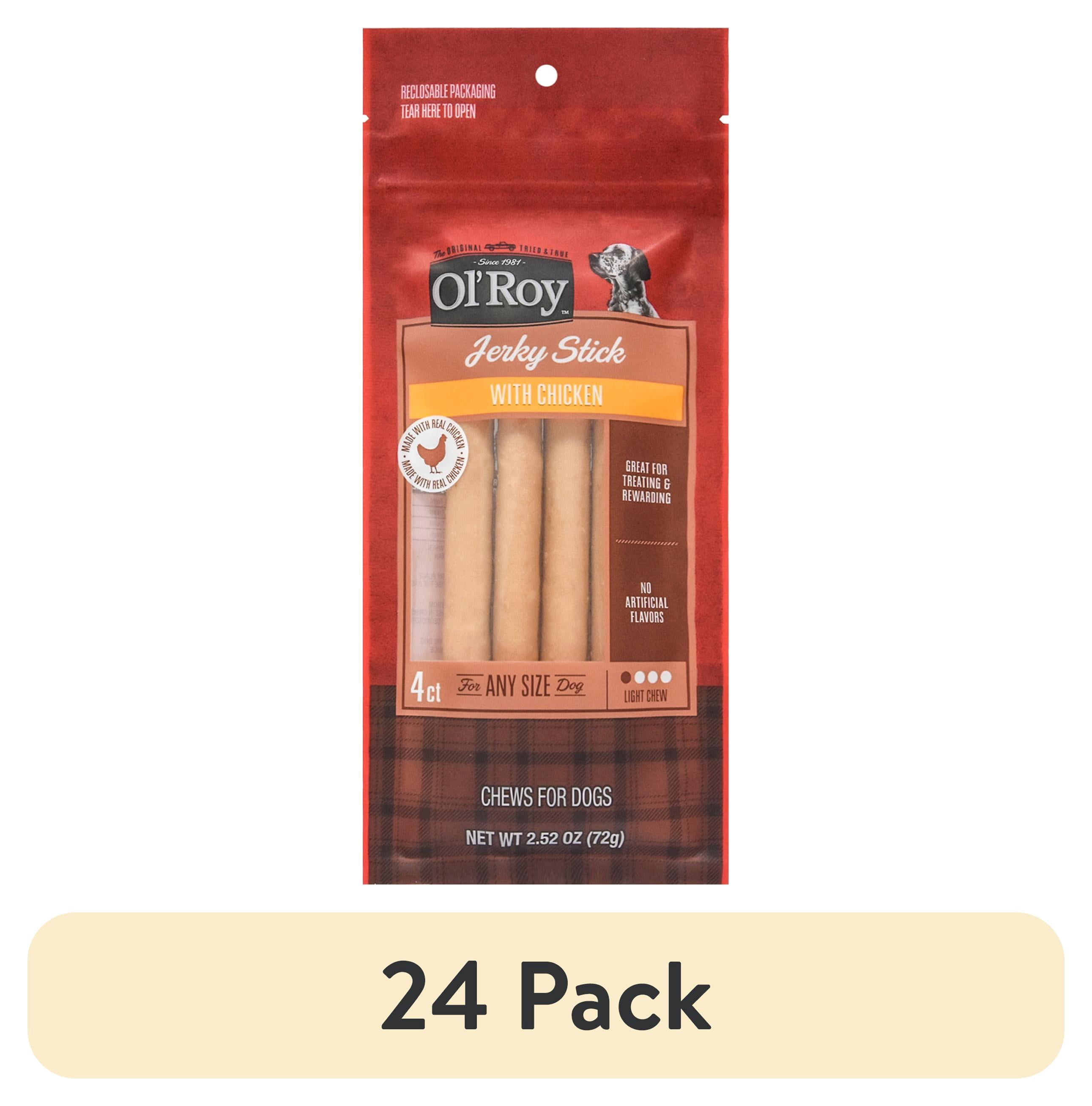 (24 pack) Ol' Roy Jerky Stick with Chicken, 2.52 oz, 4 Count