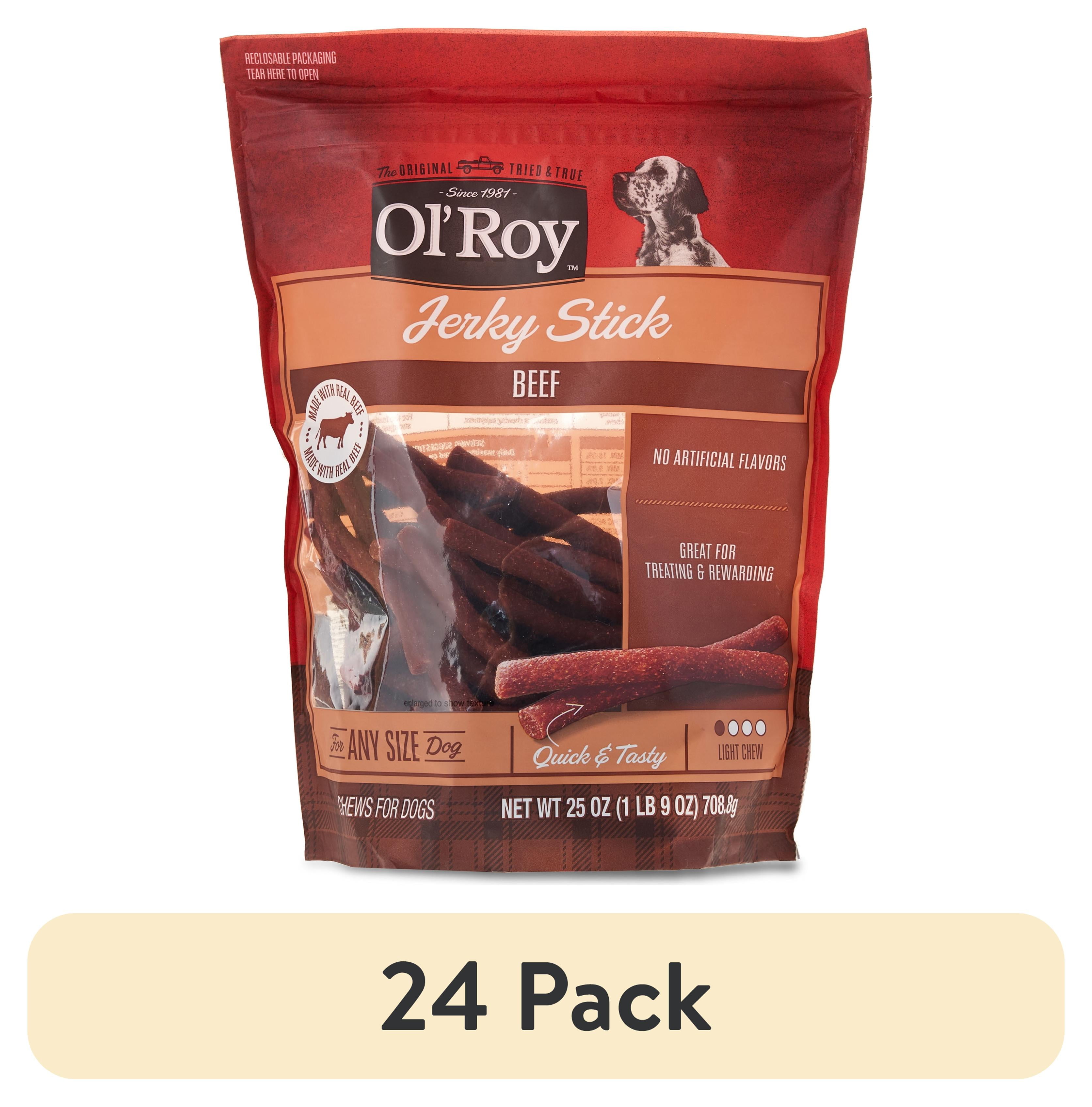 (24 pack) Ol' Roy Jerky Sticks, Beef, 25 oz