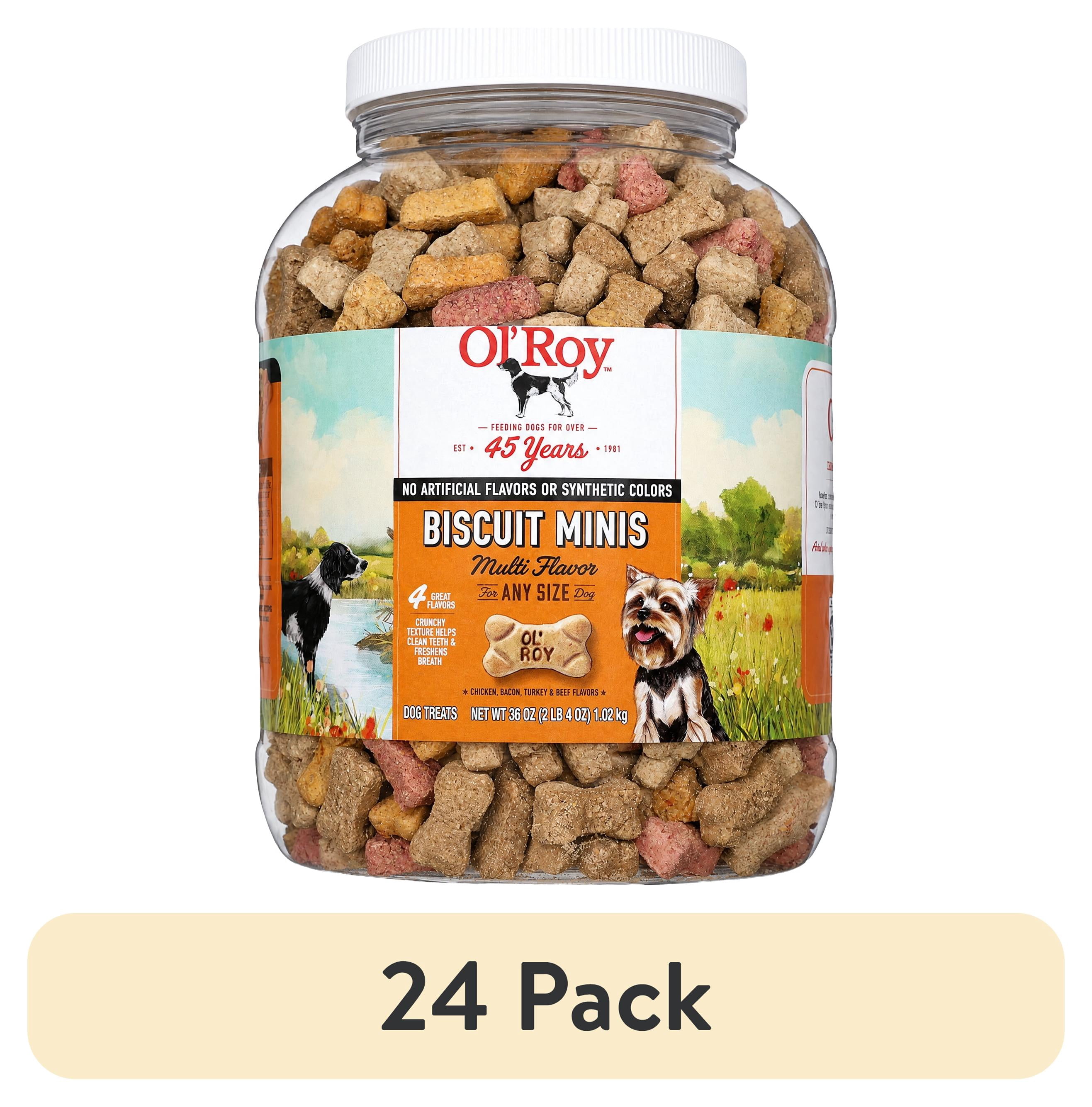 (24 pack) Ol' Roy Multi Flavored Biscuits for Any Size Dog, 36 oz Tub