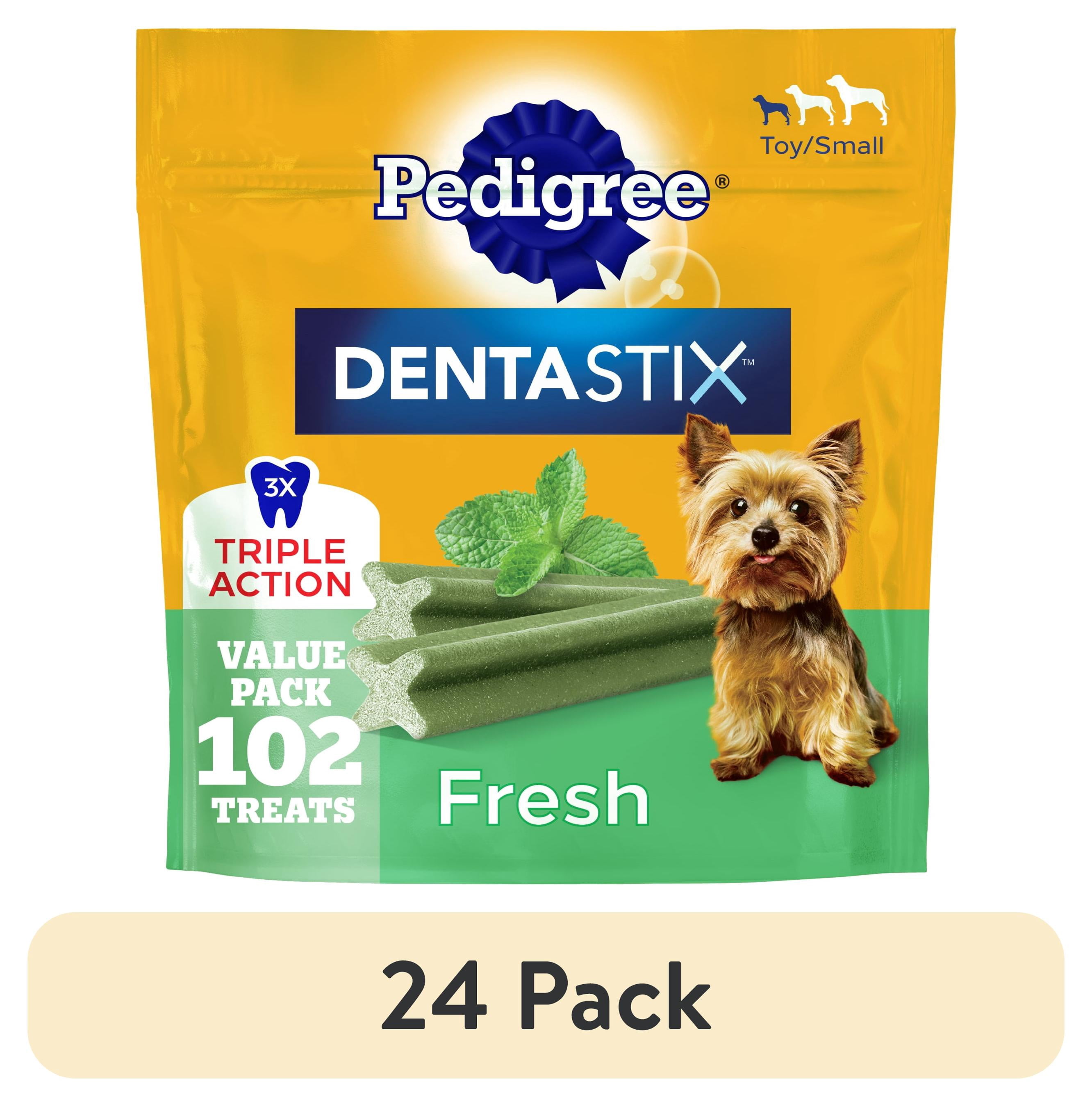 (24 pack) Pedigree Dentastix Fresh Flavor, Small And Toy Breed Dog Treats, 1.54 Lb. Bag
