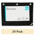 thumbnail interactive-video image 1 of (24 pack) Pen + Gear Black Solid Polyester Zipper Binder Pouch, 1 of 2