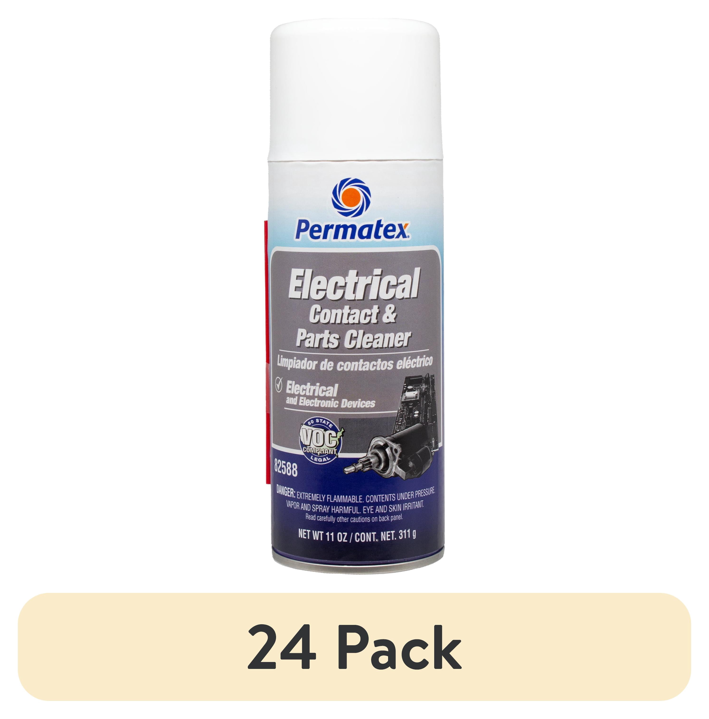 (24 pack) Permatex 82588 Electrical Contact and Parts Cleaner Spray For Automotive Electrical Devices, 11 oz