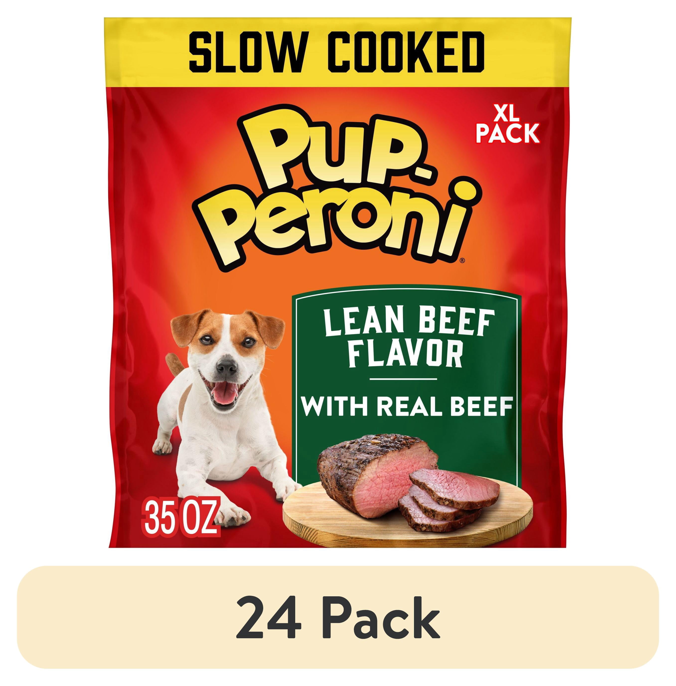 (24 pack) Pup Peroni Lean Beef Flavor Dog Treats, 35 oz Bag