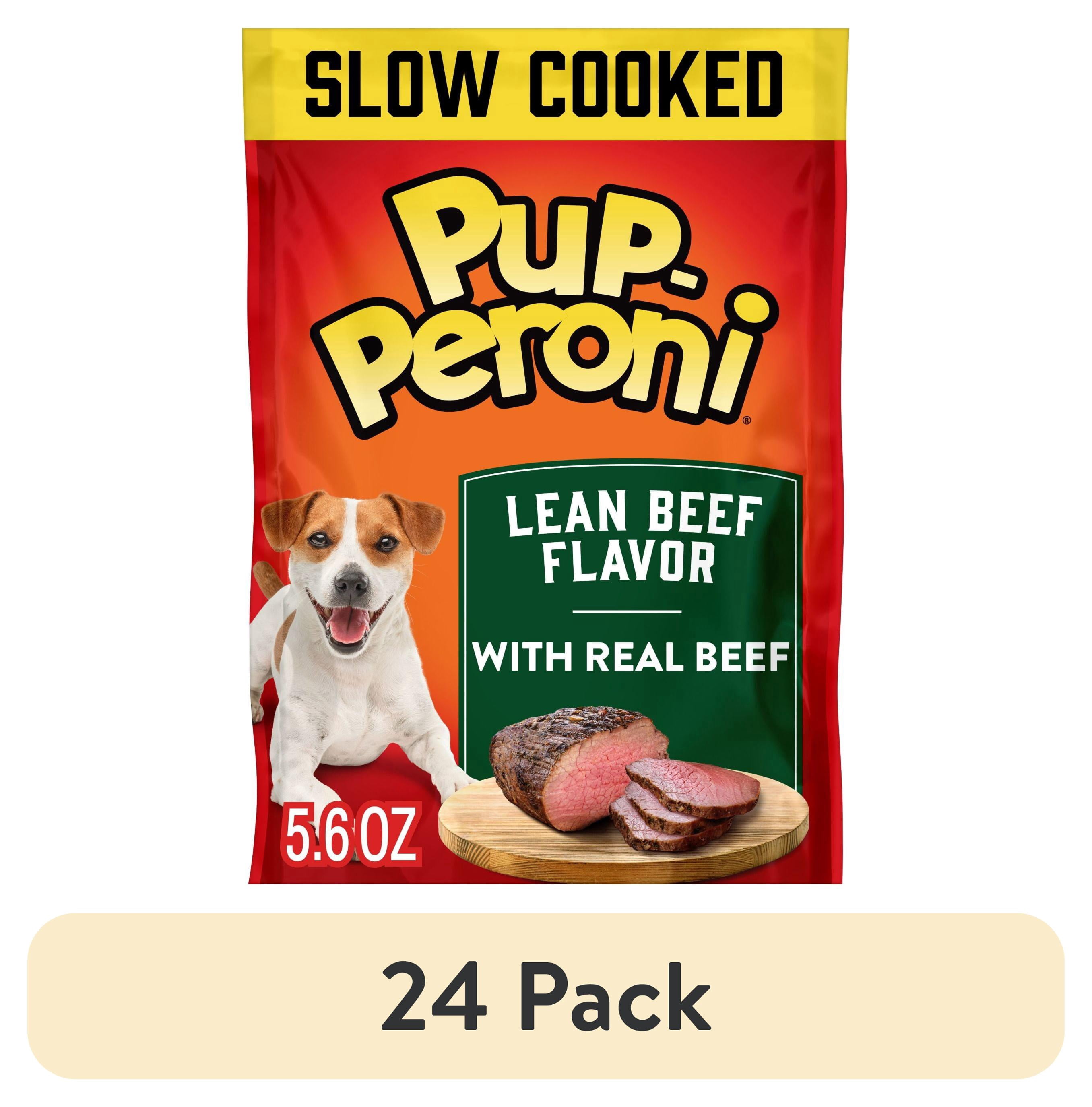 (24 pack) Pup Peroni Lean Beef Flavor Dog Treats, 5.6 oz Bag