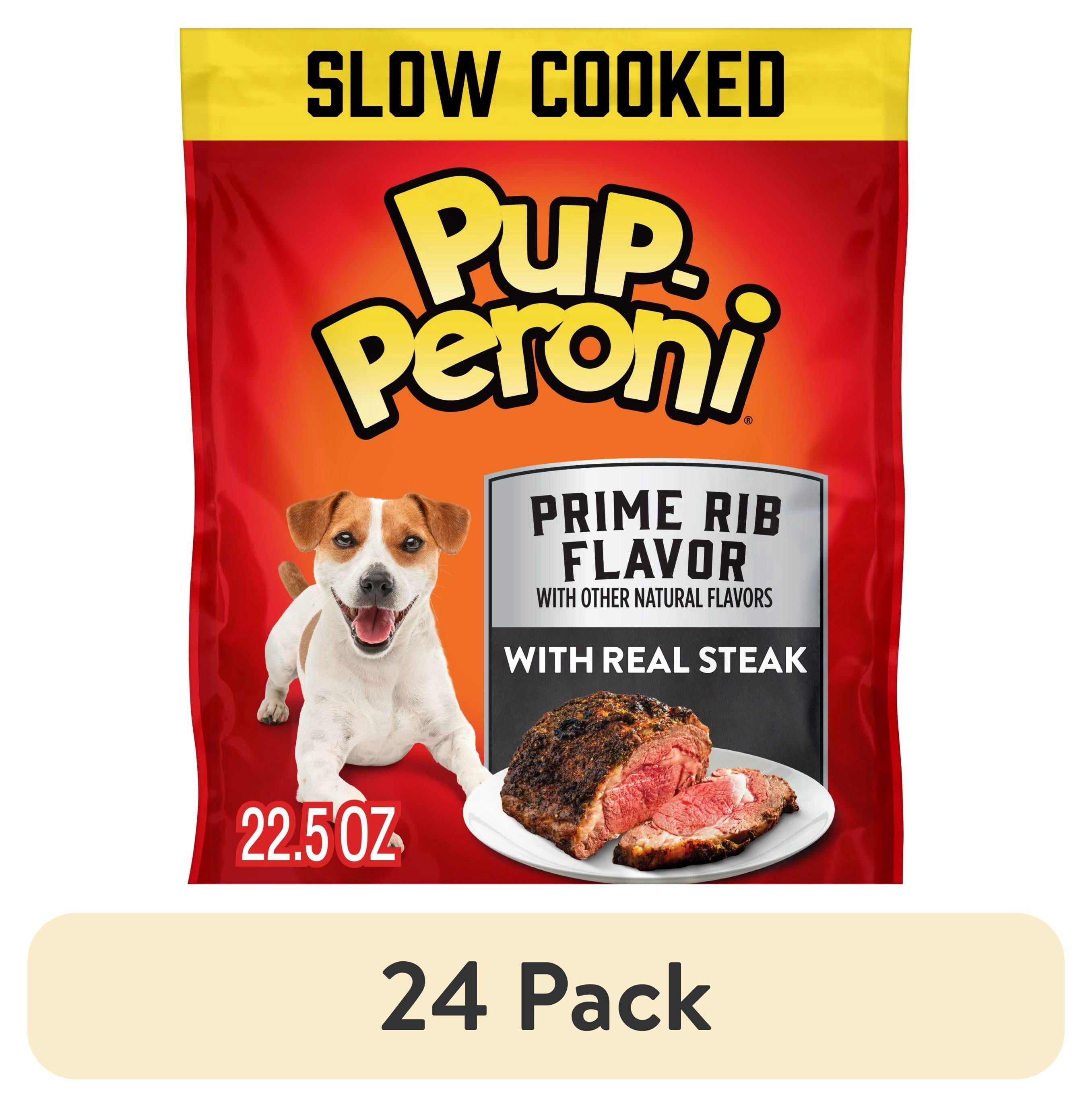 (24 pack) Pup Peroni Prime Rib Flavor Dog Treats, 22.5 oz Bag