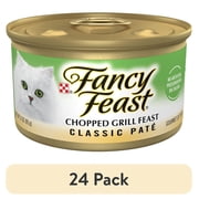 (24 pack) Purina Fancy Feast Classic Pate Kitten Food, Wet Cat Food, Chopped Grill Feast, 3 oz Can