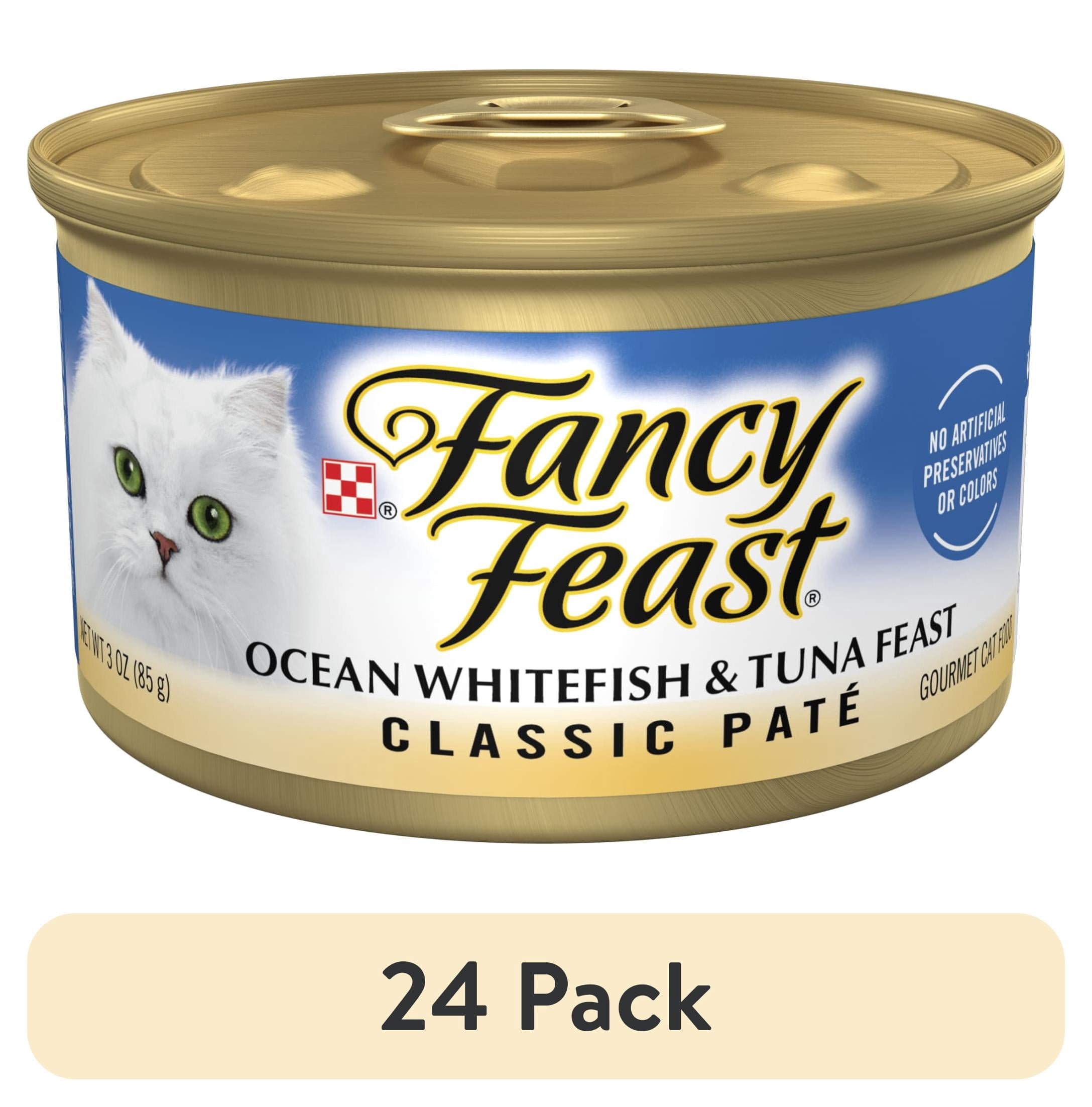 (24 pack) Purina Fancy Feast Classic Kitten Food, Wet Cat Food, Ocean Whitefish & Tuna, 3 oz Can