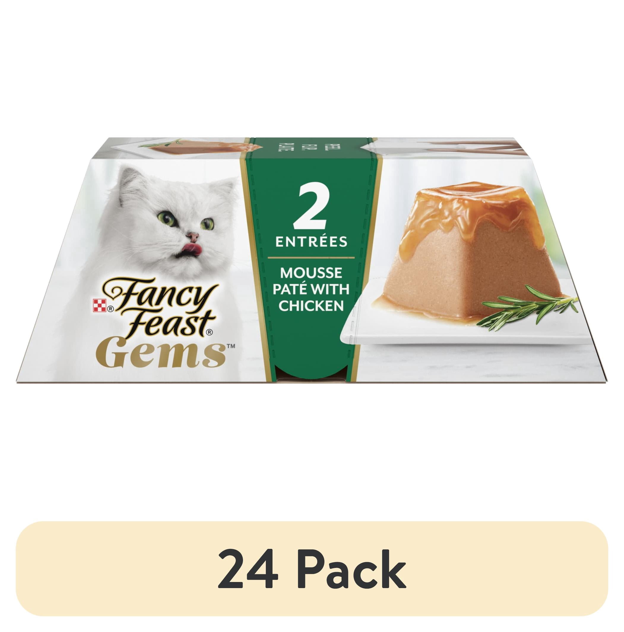 (24 pack) Purina Fancy Feast Gems Chicken Flavor Mousse Pate Wet Cat Food, 2 oz Tubs, 8 Pack
