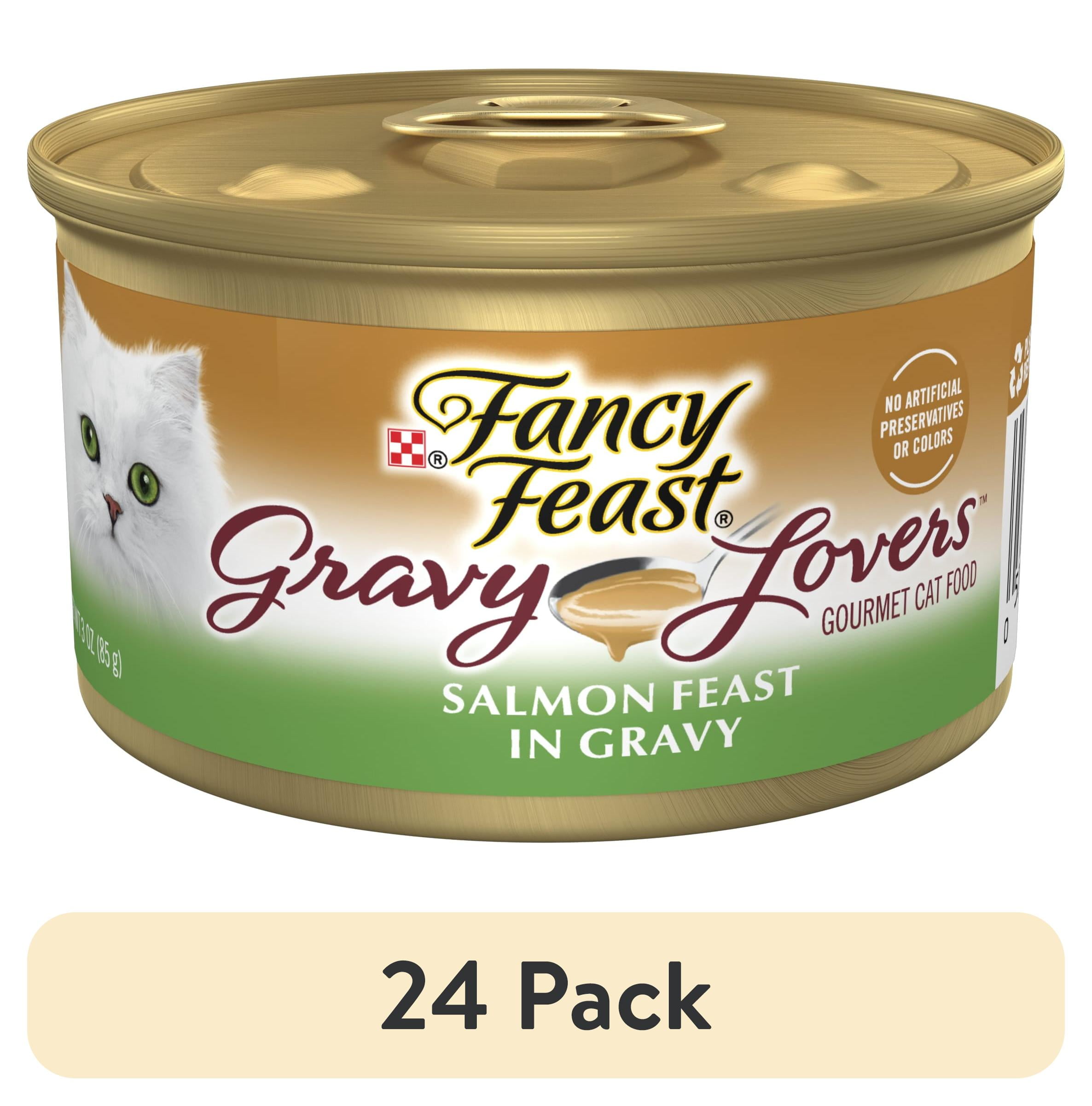 (24 pack) Purina Fancy Feast Gravy Lovers Wet Cat Food, Seared Salmon in Gravy, 3 oz Can