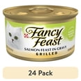 thumbnail image 1 of (24 pack) Purina Fancy Feast Grilled Kitten Food, Wet Cat Food, Salmon Feast in Gravy, 3 oz Can, 1 of 12