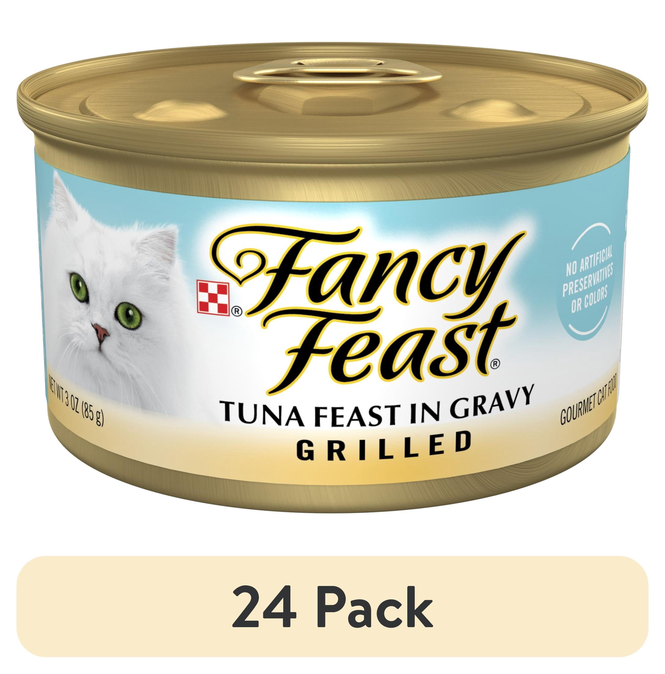 (24 pack) Purina Fancy Feast Grilled Kitten Food, Wet Cat Food, Tuna Feast in Gravy, 3 oz Cans
