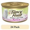 thumbnail image 1 of (24 pack) Purina Fancy Feast Kitten Food, Wet Cat Food, Tender Turkey Feast, 3 oz Can, 1 of 12