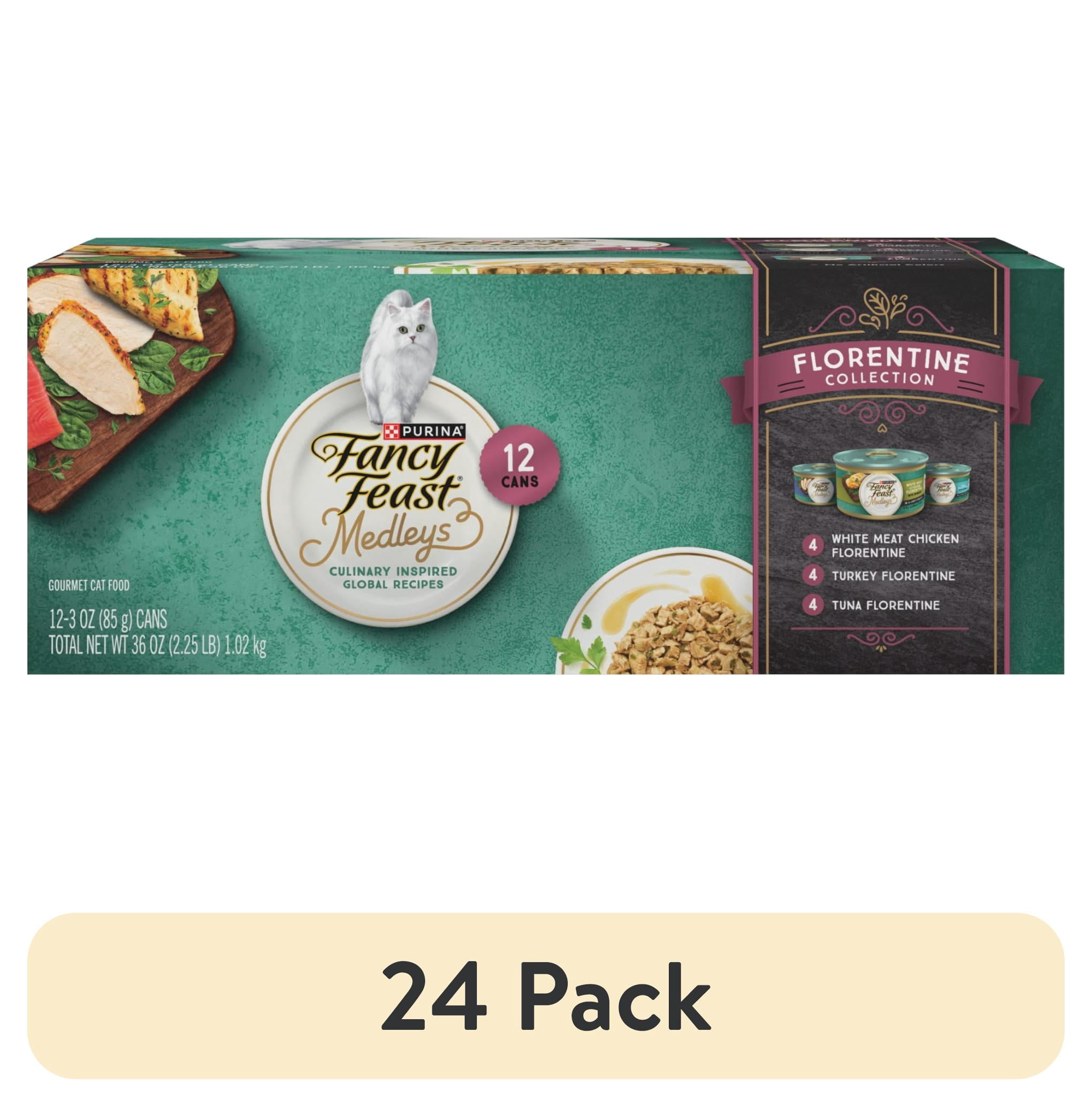 (24 pack) Purina Fancy Feast Medleys Food, Wet Cat Food, Florentine Collection, 3 oz Cans, 12 Pack