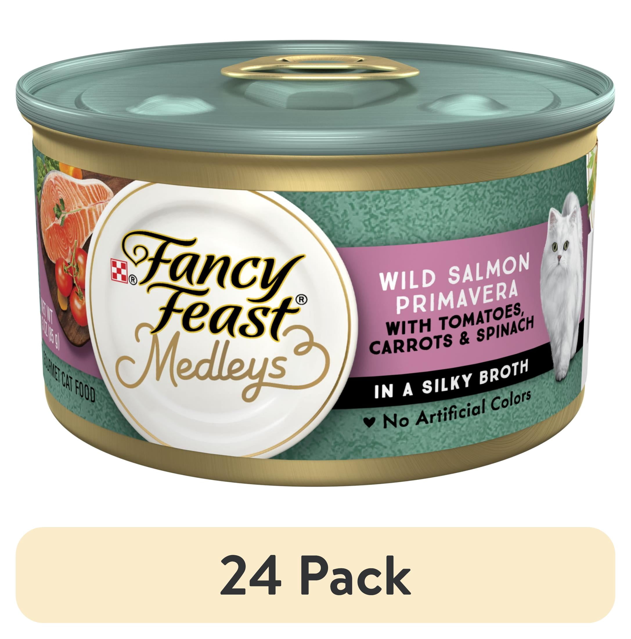 (24 pack) Purina Fancy Feast Medleys Cat Food, Wet Cat Food, Salmon Primavera, 3 oz Can