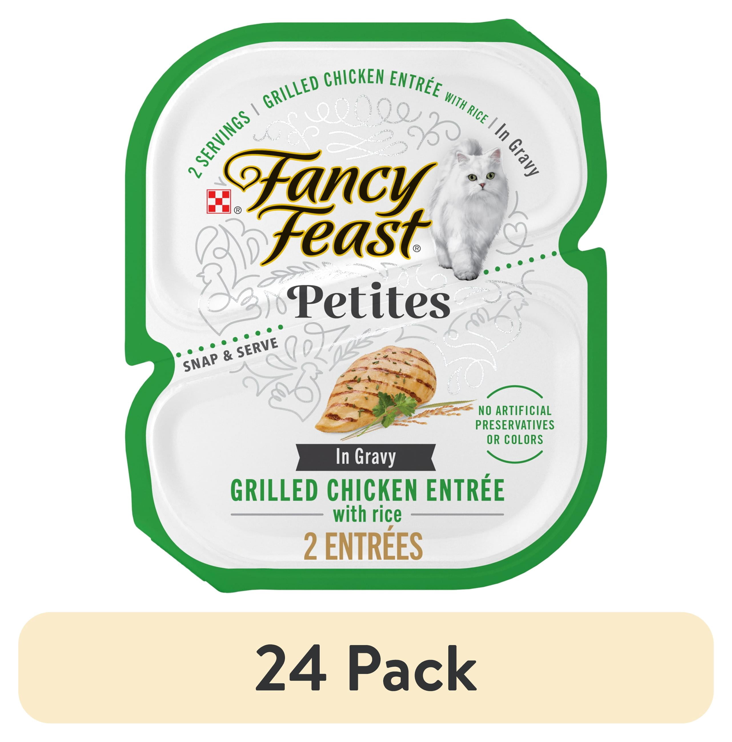 (24 pack) Purina Fancy Feast Petites Grilled Chicken Entrée With Rice In Gravy Gourmet Wet Cat Food Pate