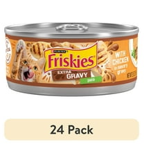 (24 pack) Purina Friskies Pate, Extra Gravy with Chicken, Wet Cat Food, 5.5 oz Can