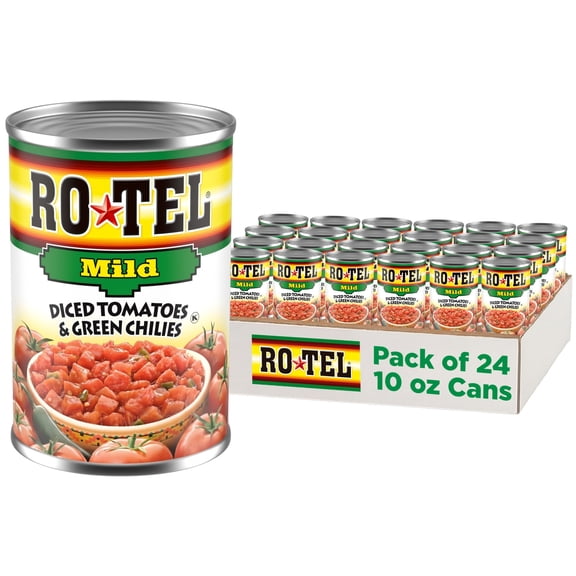 (24 pack) ROTEL Mild Diced Tomatoes and Green Chilies, 10 oz