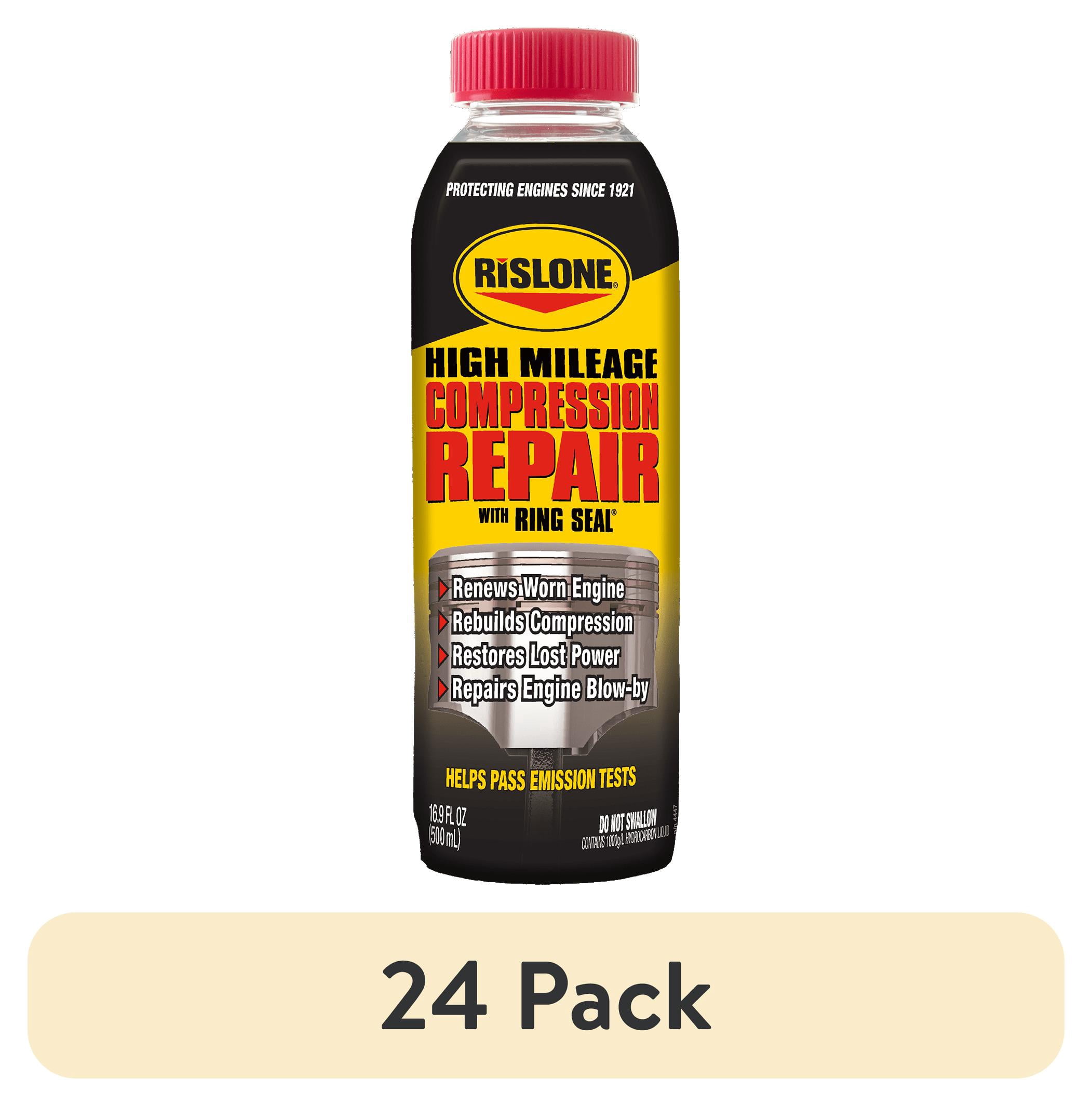 (24 pack) Rislone High Mileage Compression Repair Oil 4447, Automotive Additives, 16.9 oz
