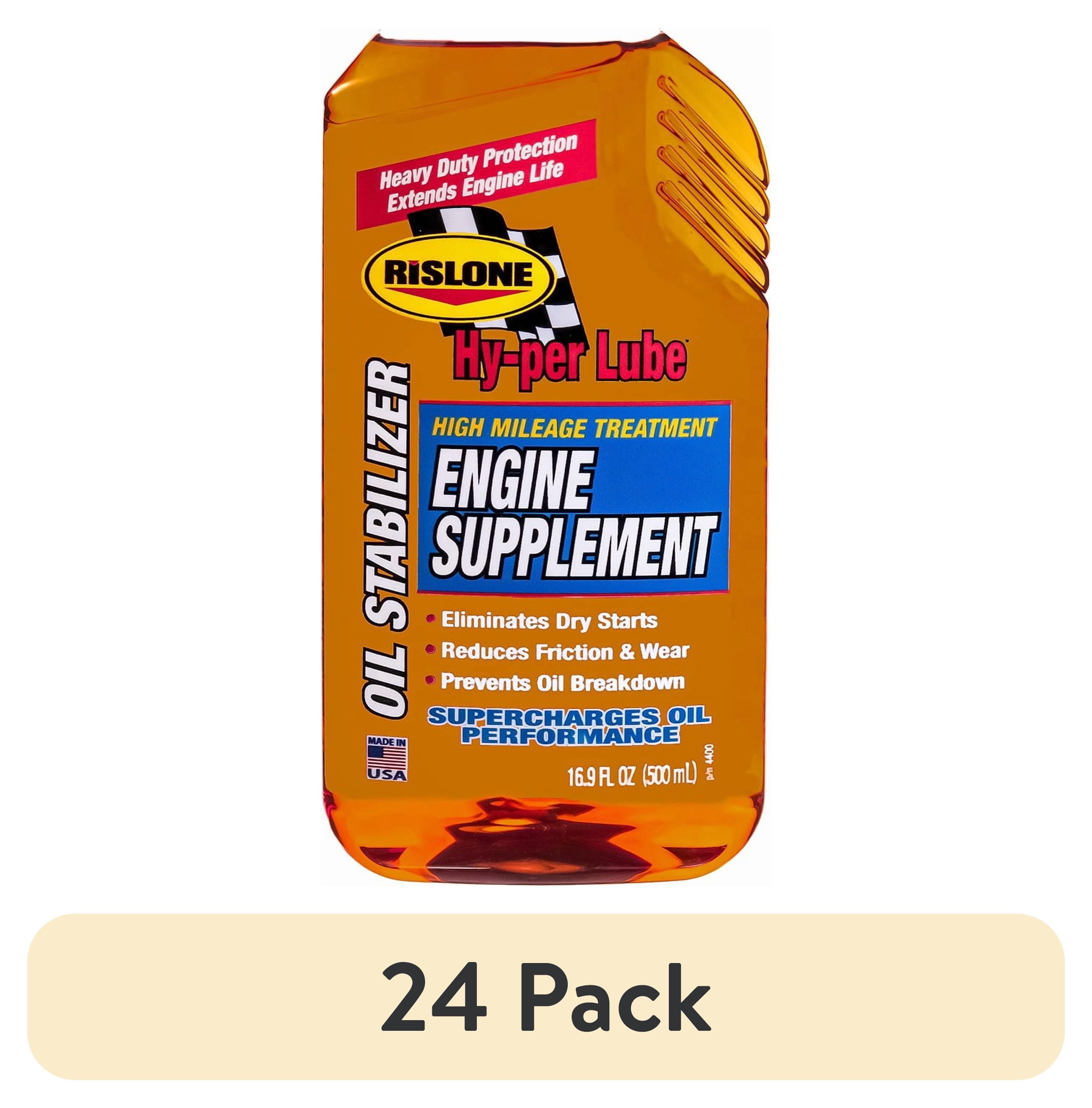 (24 pack) Rislone Hy-per Lube High Mileage Oil Stabilizer, 16.9 fl oz