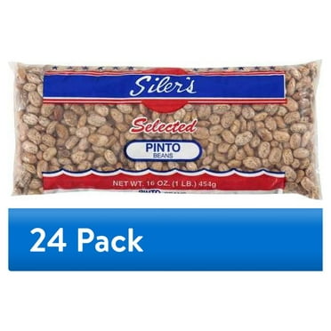 (24 pack) Silers Selected Beans Dried Pinto Beans, 16 oz