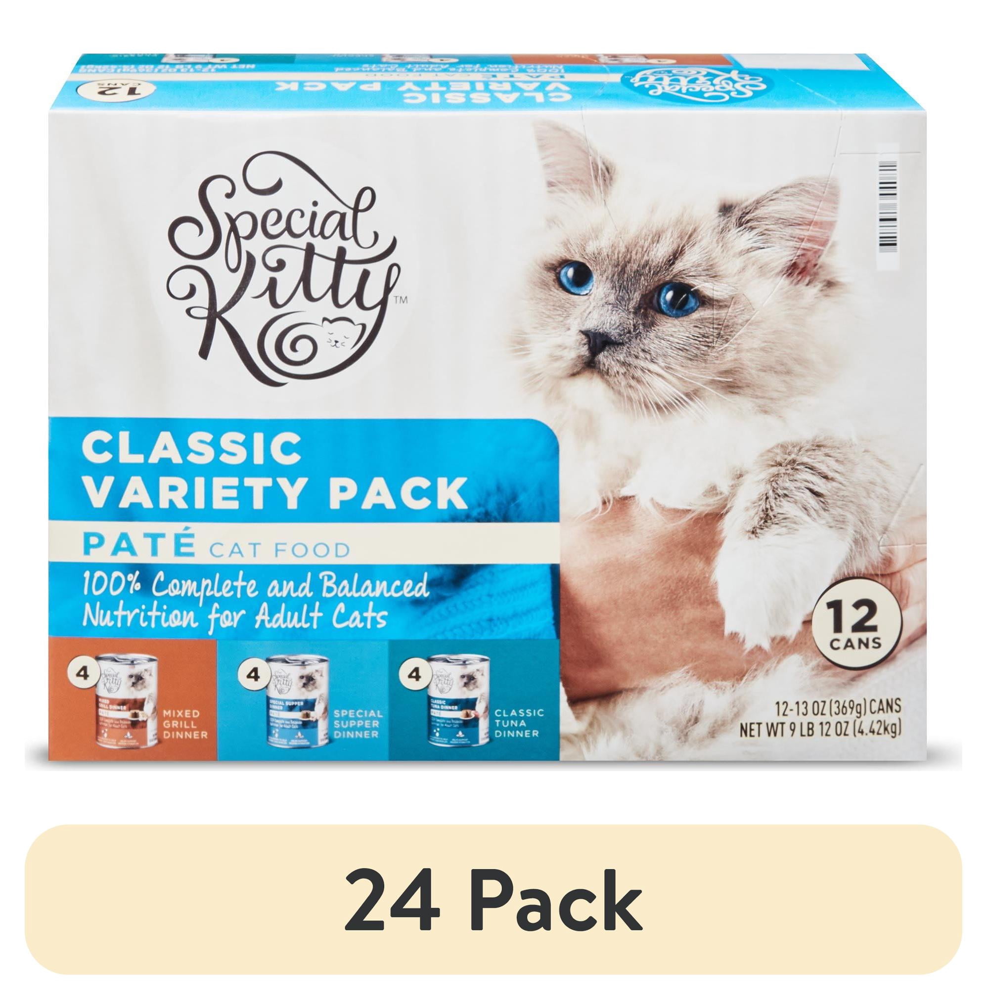 (24 pack) Special Kitty Classic Variety Pack Pate Cat Food, 13 oz Cans, 12 Pack