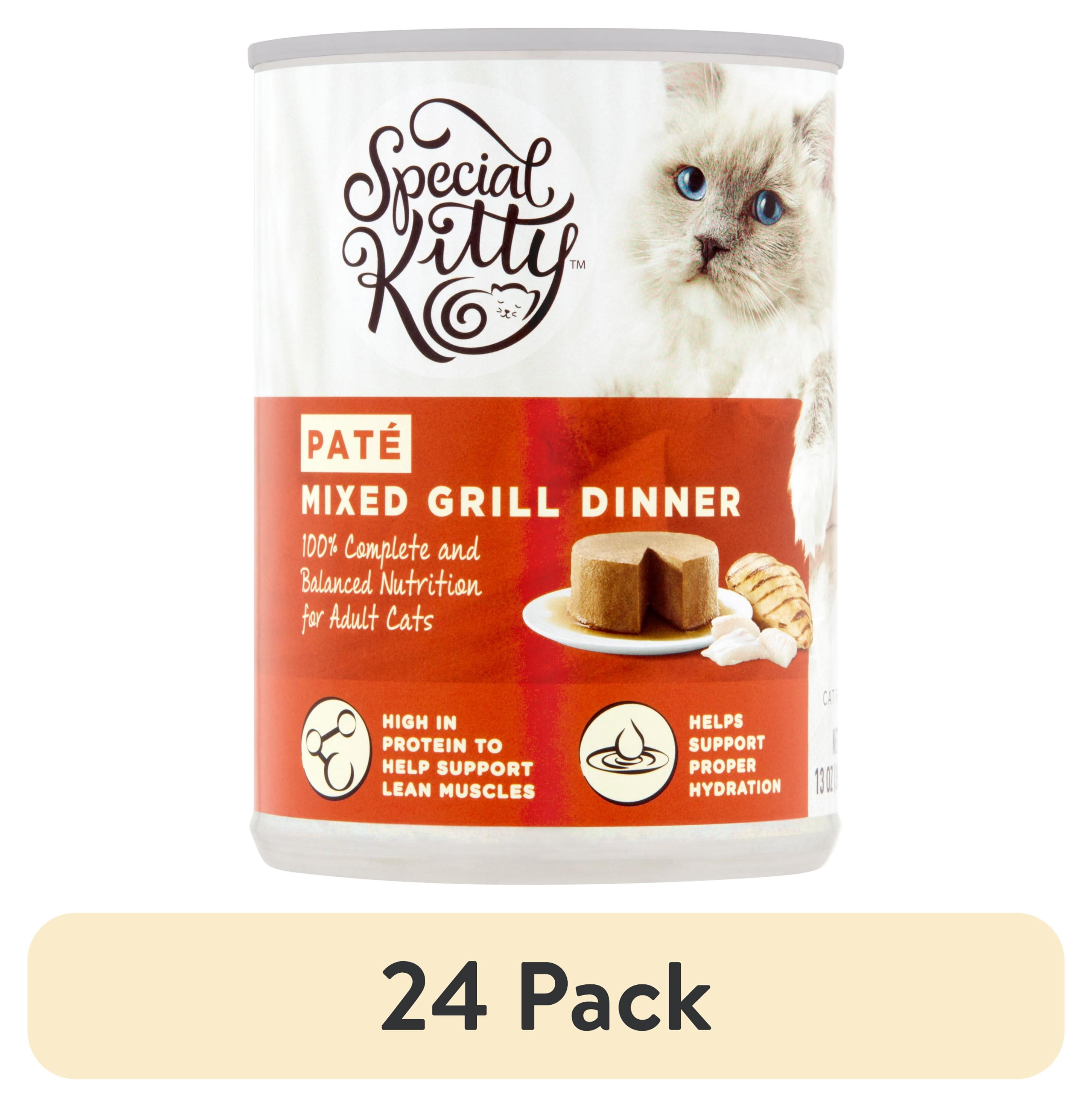 (24 pack) Special Kitty Mixed Grill Dinner Pate Wet Cat Food, 13 oz Can