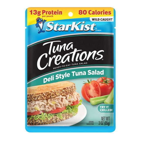 (24 pack) StarKist Tuna Creations, Deli Style Tuna Salad, Wild Caught, 13g Protein, 3 oz Pouch