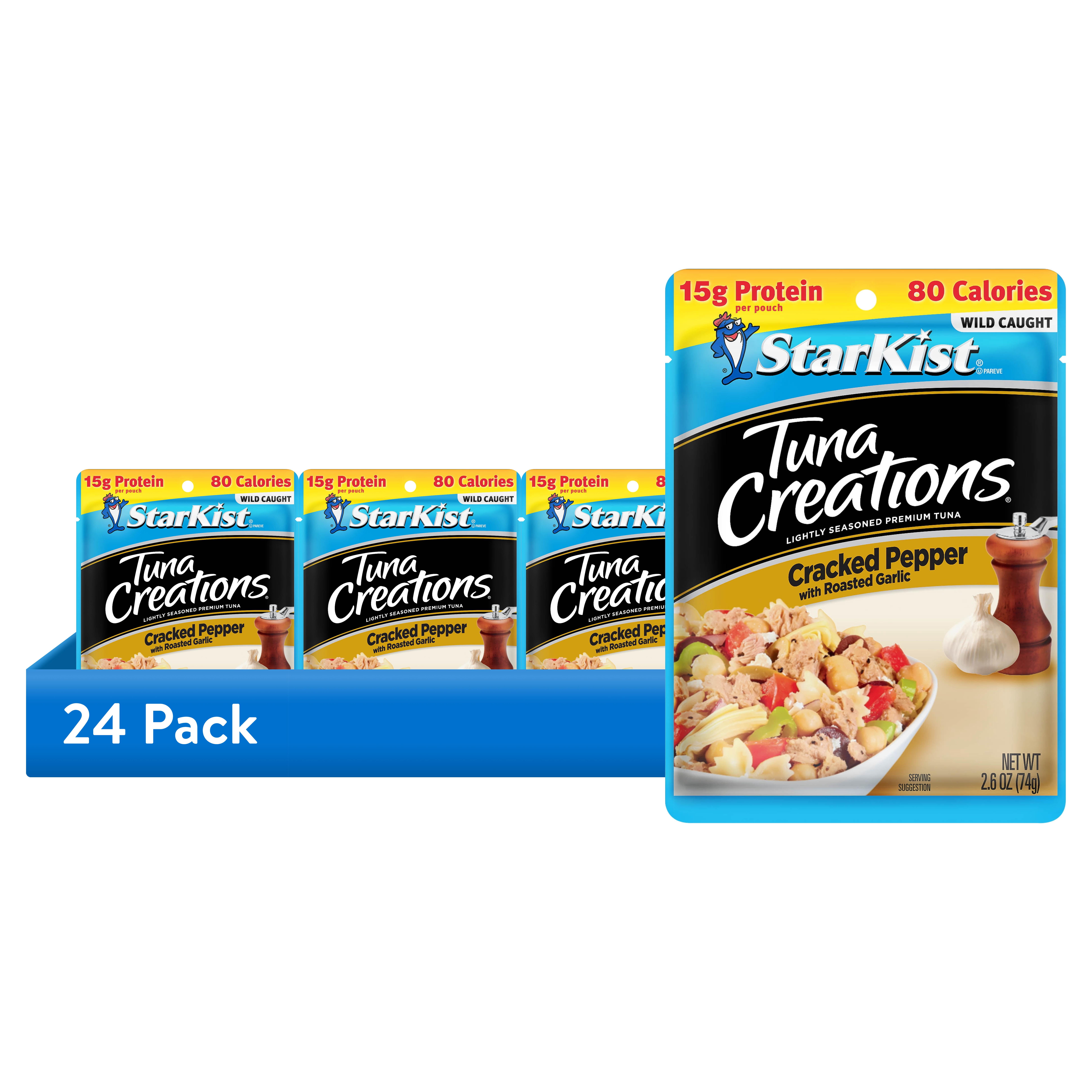 (24 pack) Starkist Tuna Creations Cracked Pepper with Roasted Garlic, 2.6 oz Pouch