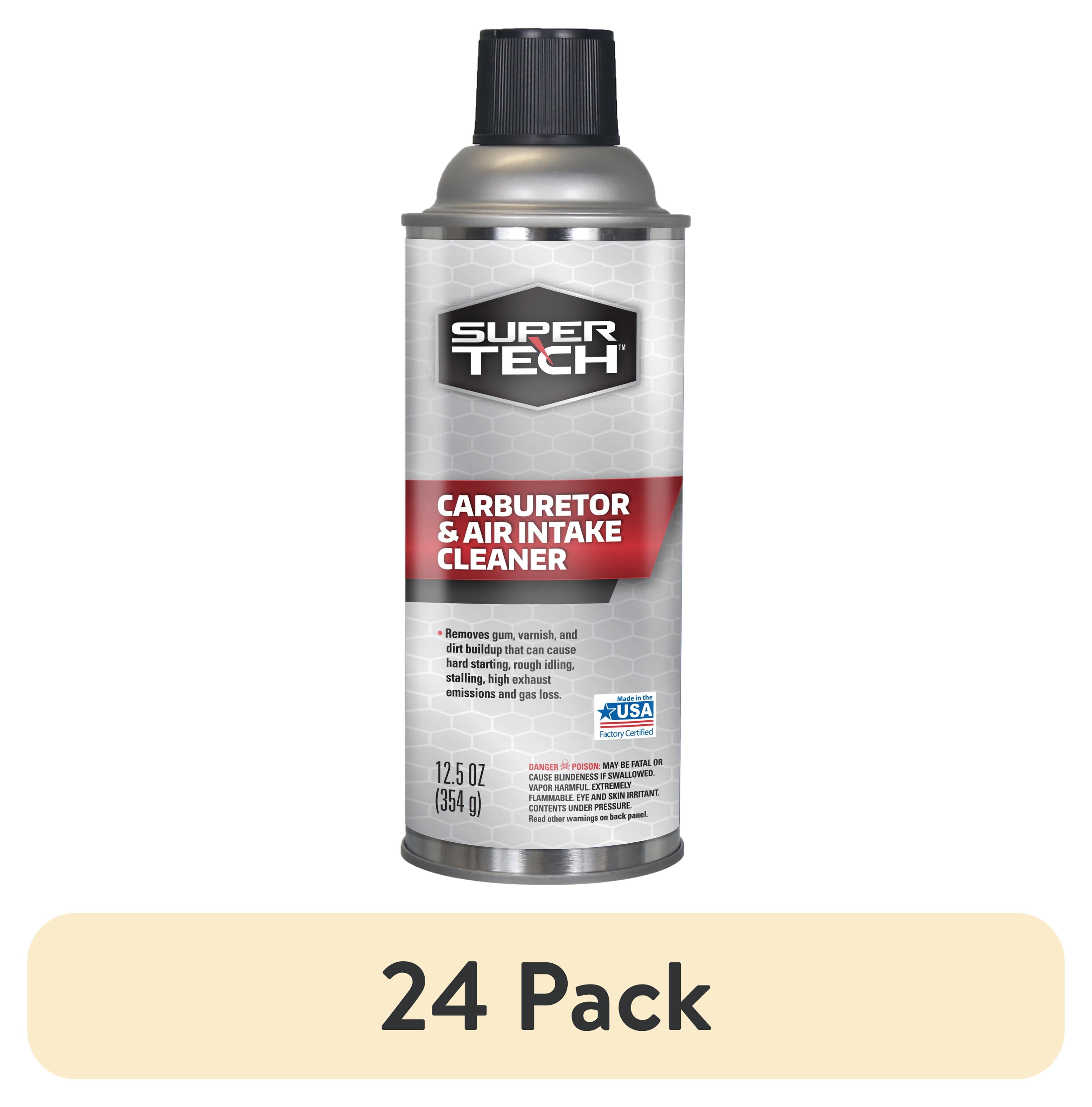 (24 pack) Super Tech Carburetor and Air Intake Cleaner, 12.5 oz
