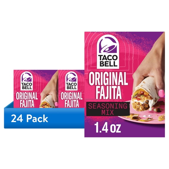 (24 pack) Taco Bell Original Fajita Seasoning Mix, 1.4 oz Packet