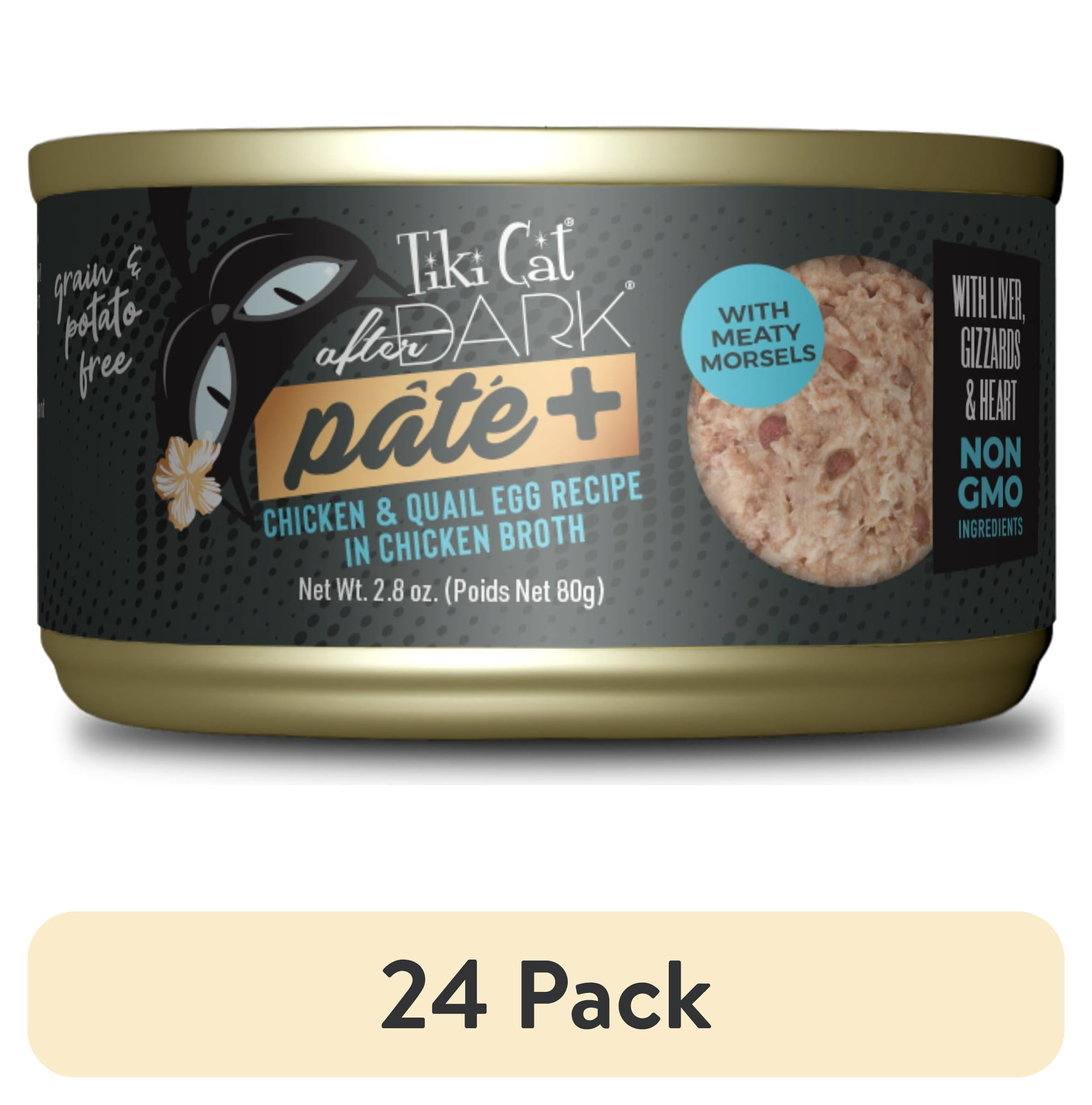 (24 pack) Tiki Cat After Dark Pate+, Chicken & Quail Egg, 2.8 oz. Can