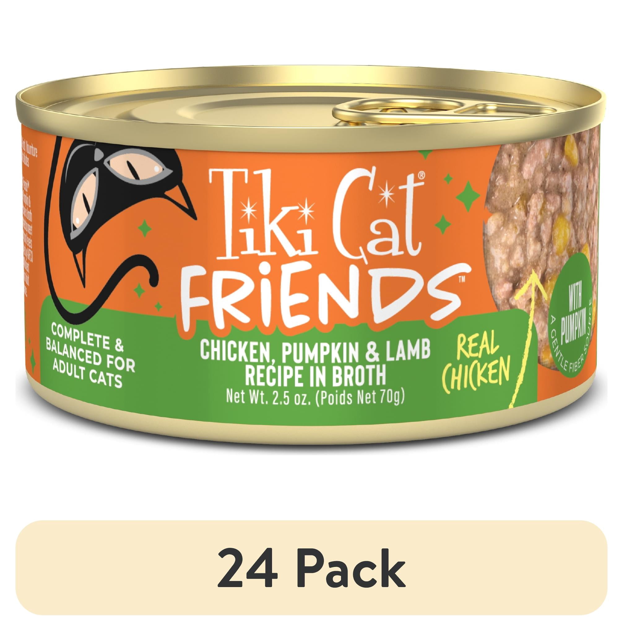 (24 pack) Tiki Cat Friends Chicken, Pumpkin & Lamb, 2.5 oz. Can