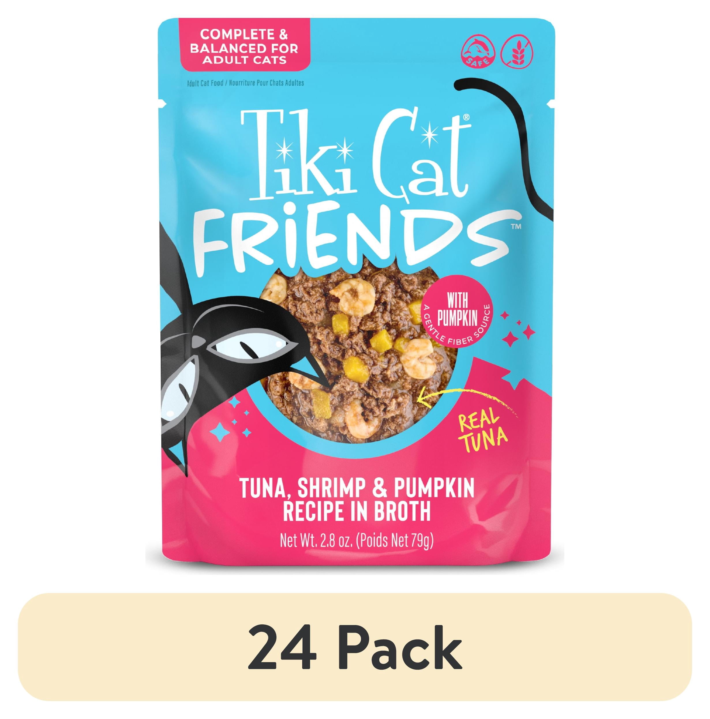(24 pack) Tiki Cat Friends Tuna, Shrimp & Pumpkin, 2.8 oz. Pouch