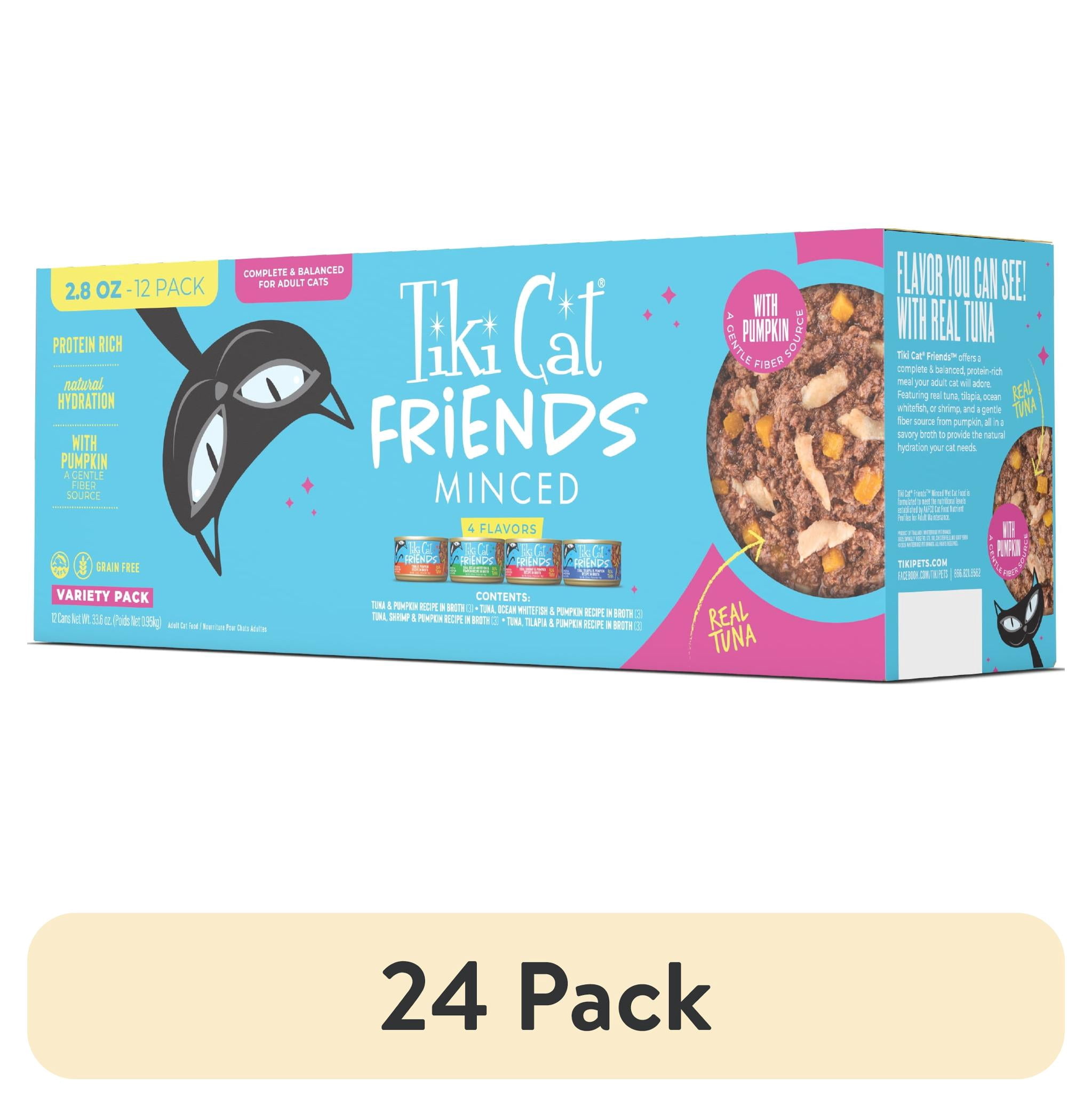 (24 pack) Tiki Cat Friends Tuna Variety Pack, 2.8 oz. Can (12 Count)