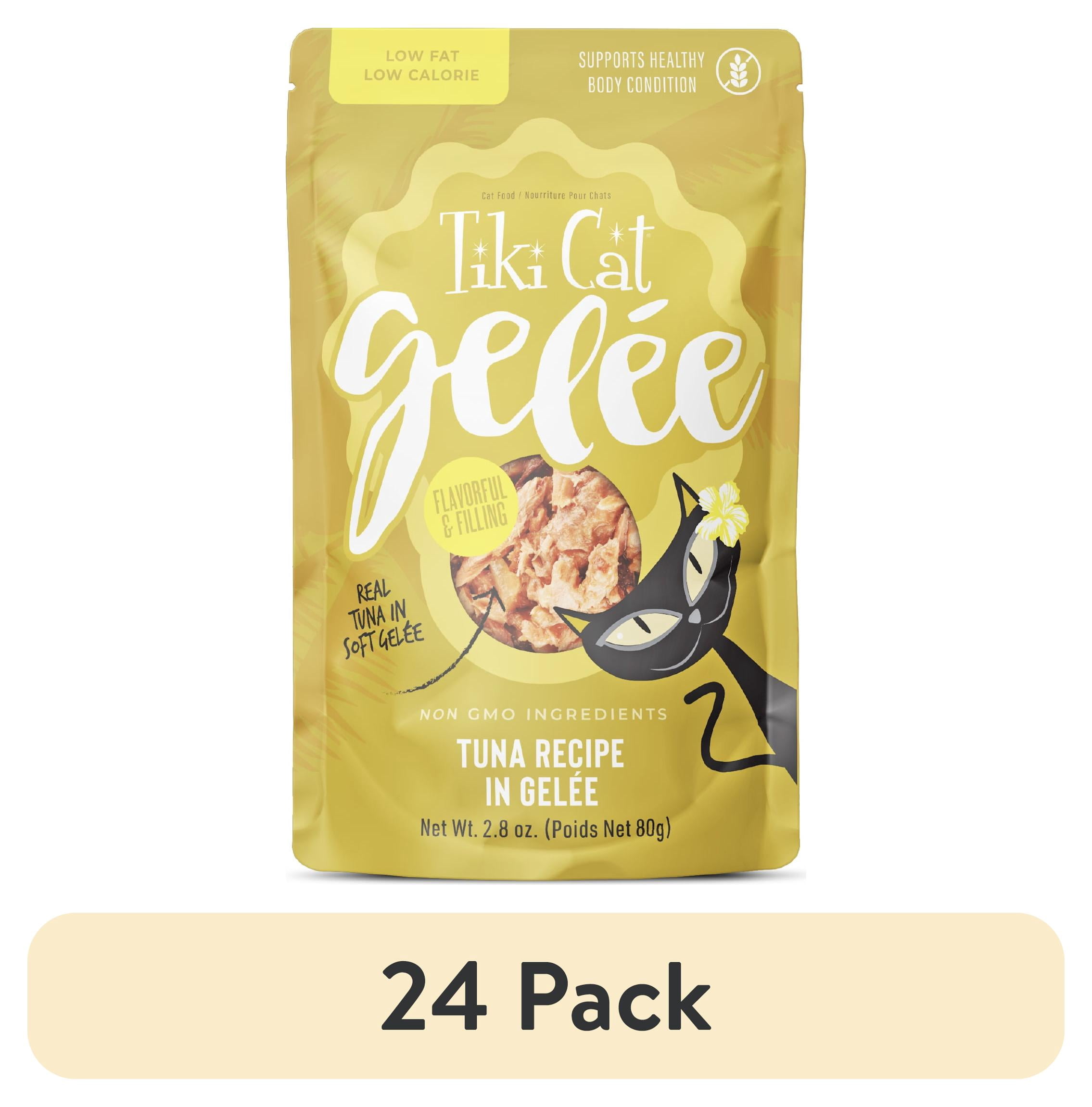(24 pack) Tiki Cat Gelee Wet Cat Food, Tuna, 2.8 oz. Pouch