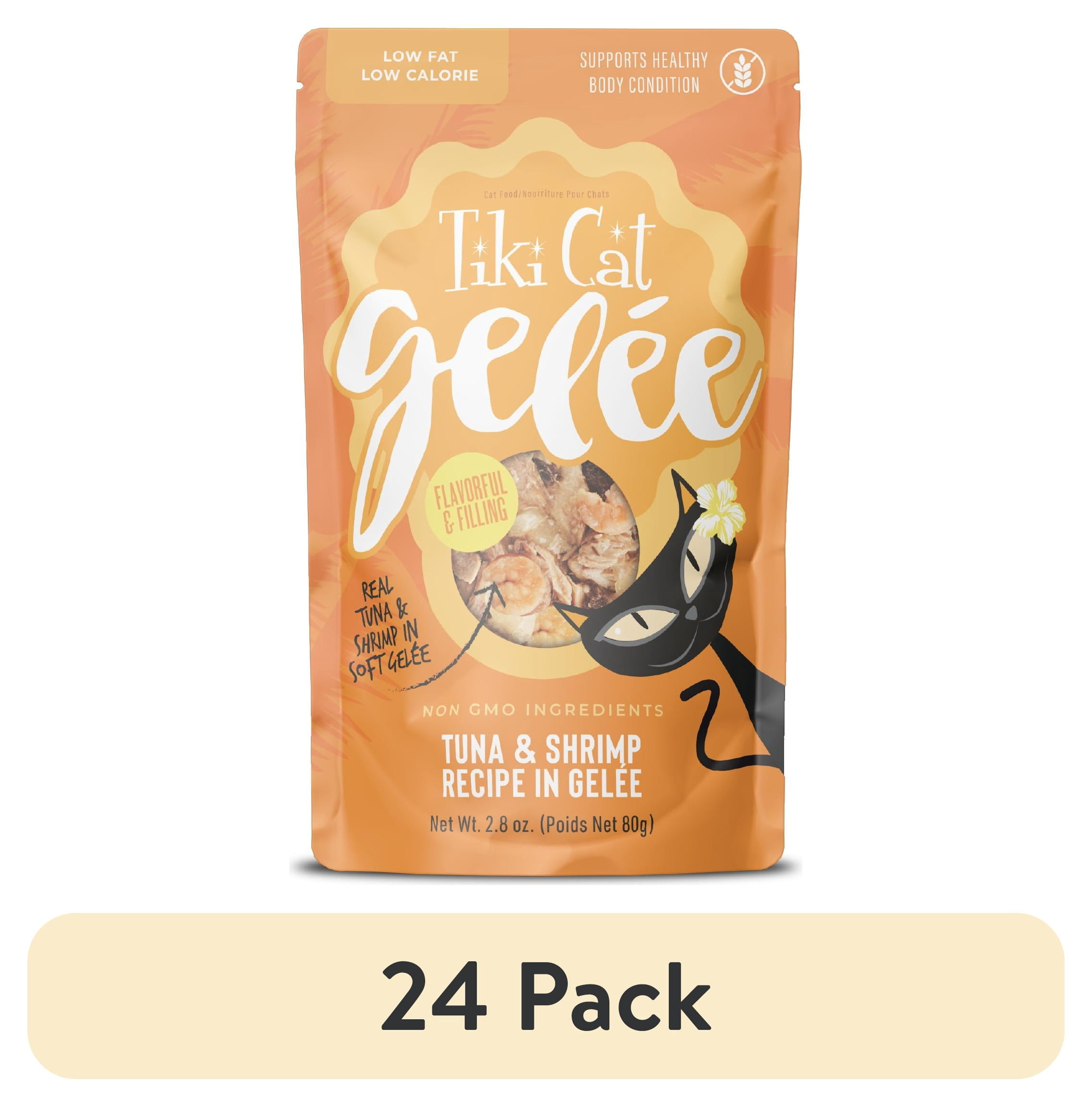 (24 pack) Tiki Cat Gelee Wet Cat Food, Tuna & Shrimp, 2.8 oz. Pouch