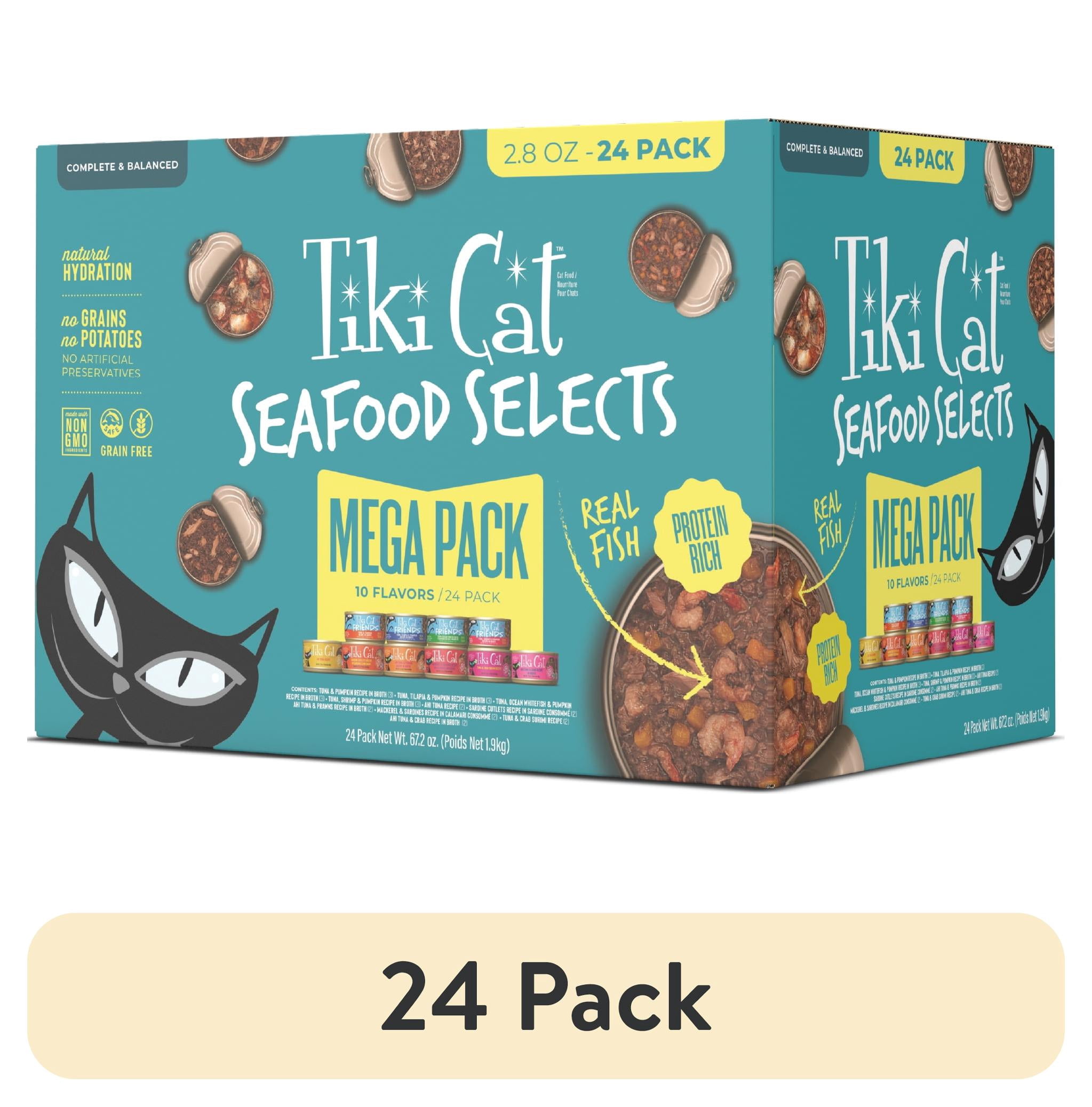 (24 pack) Tiki Cat Seafood Selects Wet Cat Food Mega Pack, 2.8 oz. Can (24 Count)