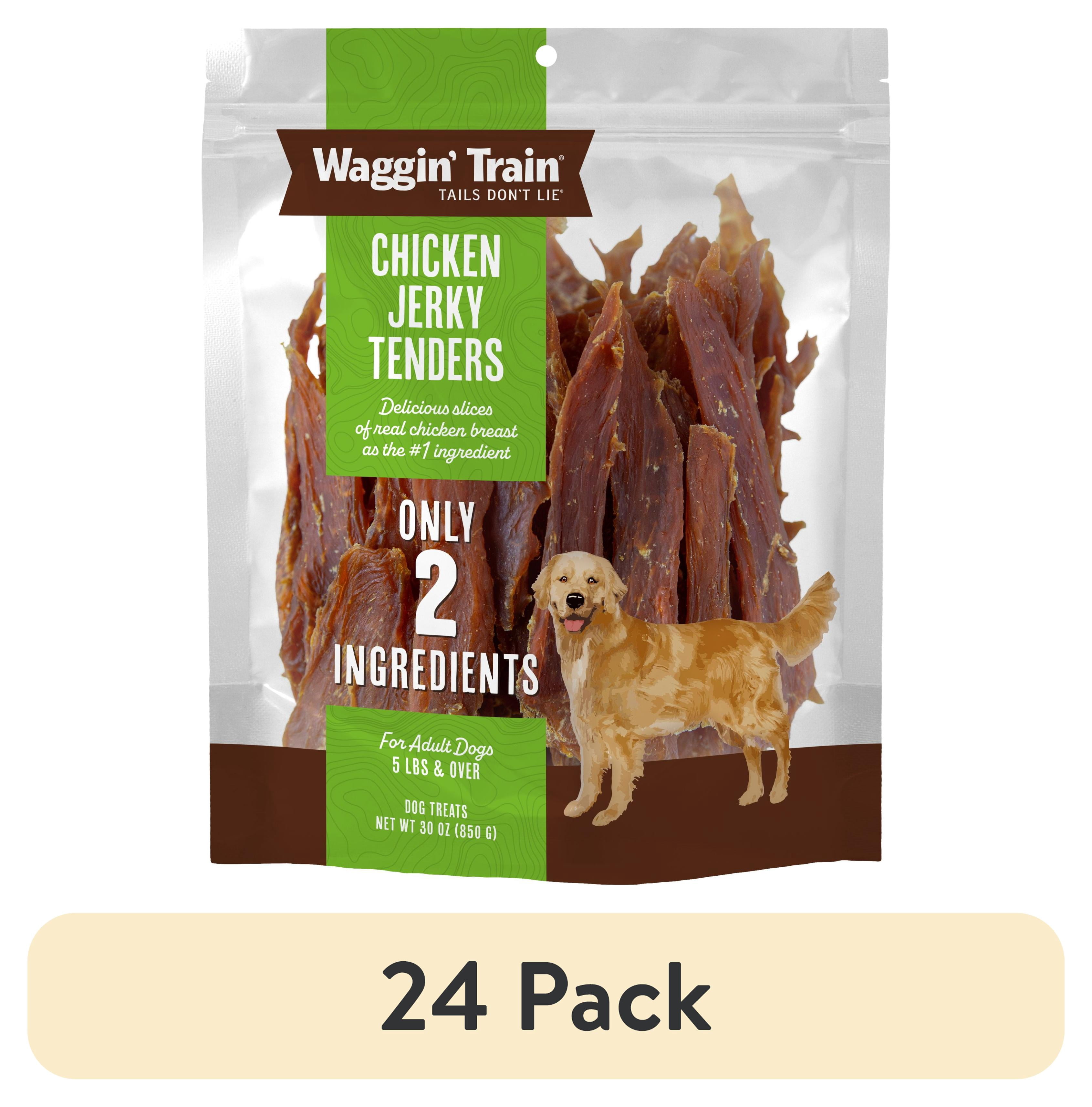 (24 pack) Waggin' Train High Protein Chicken Jerky Dog Treats,  30 oz. Pouch