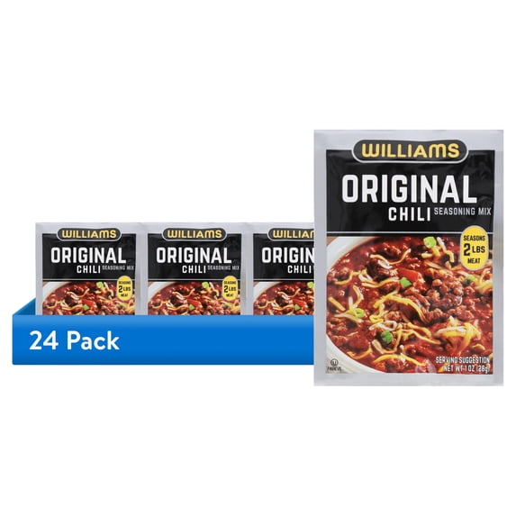 (24 pack) Williams Original Chili Seasoning Mix, 1 oz