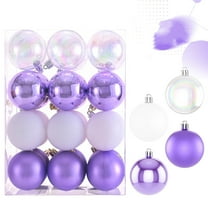 24 pc Christmas Ball Bauble Ornament Glittering Christmas Indoor Outdoor Hanging Decoration Holiday Party Wedding Halloween Thanksgiving Valentine's Day Decor