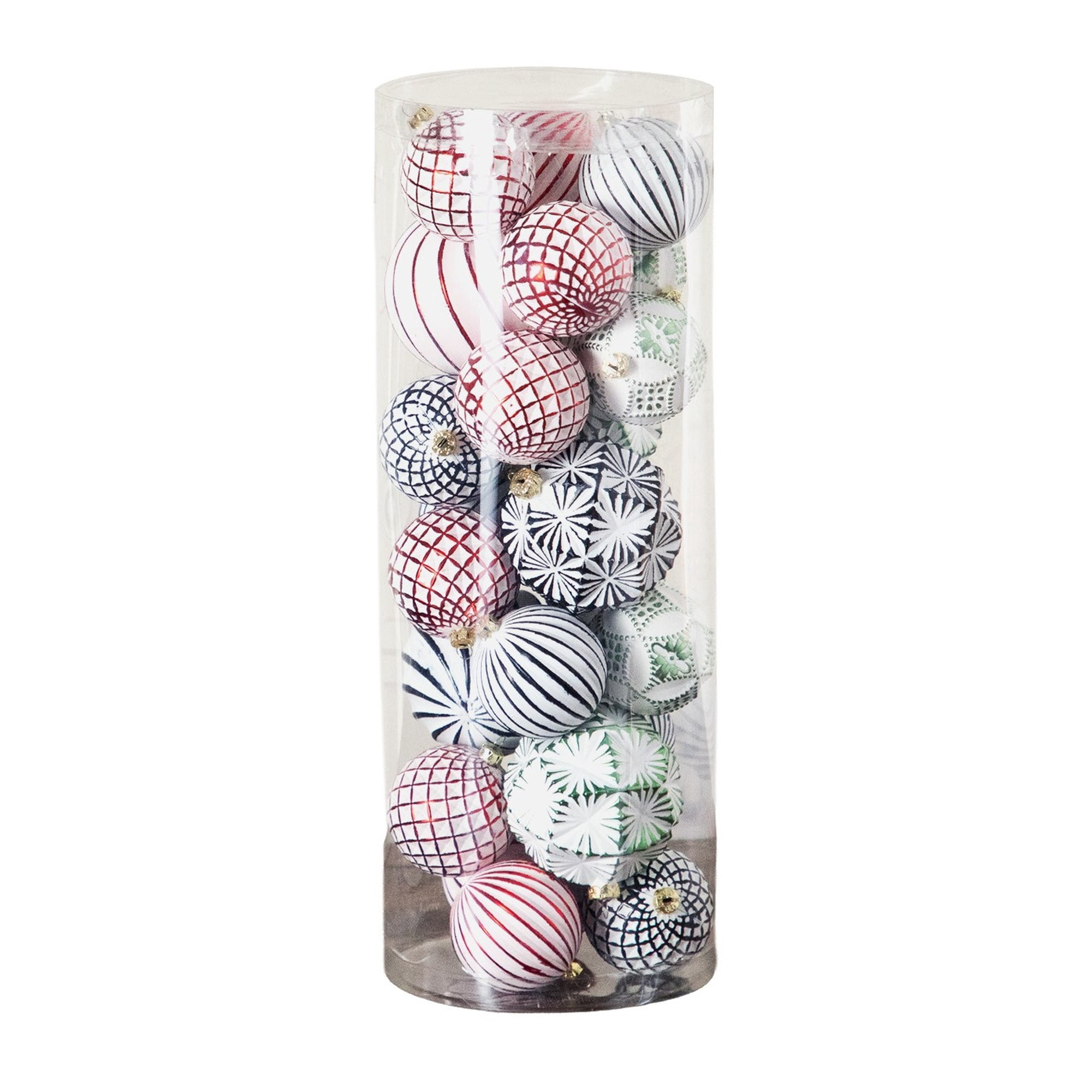 24-pc Pink and Silver Ball Shatterproof Christmas Ornaments
