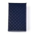 thumbnail image 1 of 24 pc Rhombus Textured Cardboard Jewelry boxes with Black Sponge for Jewelry Gift Packaging Rectangle Prussian Blue 8x5x2.7cm inside: 7.3×4.4cm., 1 of 4