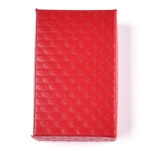 24 pc Rhombus Textured Cardboard Jewelry boxes with Black Sponge for Jewelry Gift Packaging Rectangle Red 8x5x2.7cm inside: 7.34.4cm.